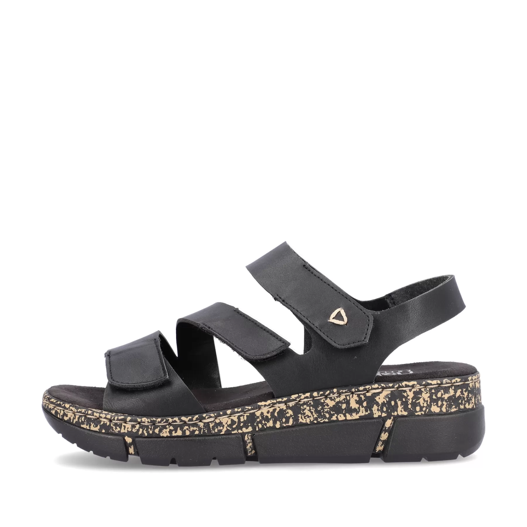 Discount Damskie Sandaly Z Paskami, Asfaltowo-Czarne Damski Weganskie