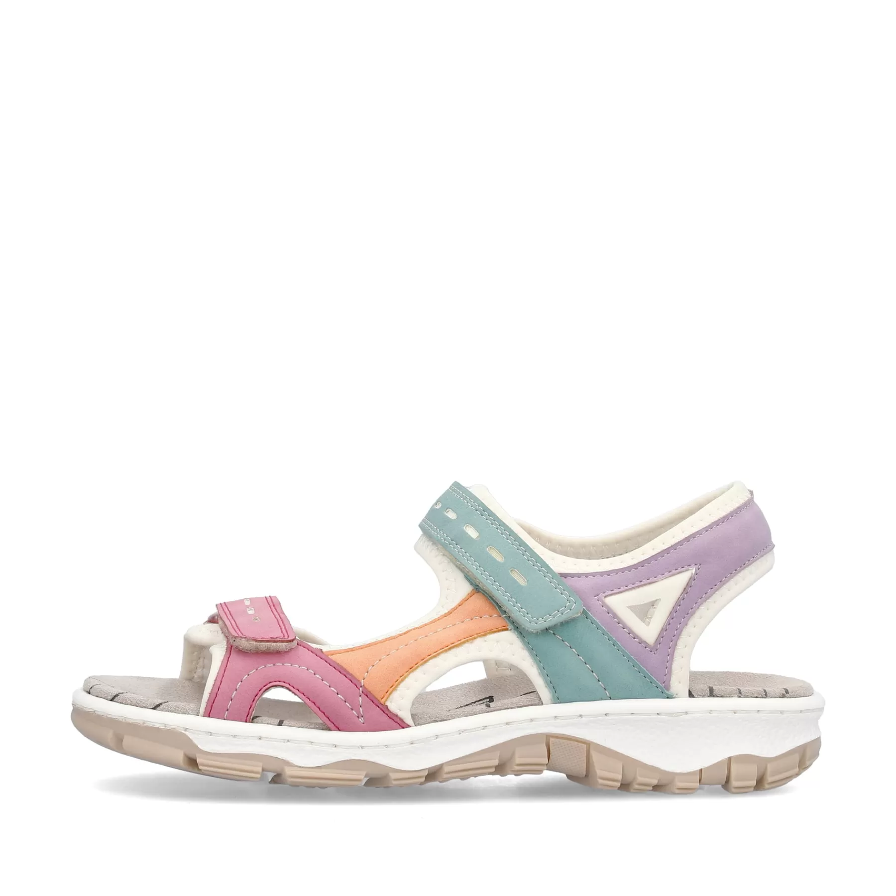 Best Sale Damskie Sandaly Trekkingowe Bialo-Wielokolorowe Damski Kolorowe Style