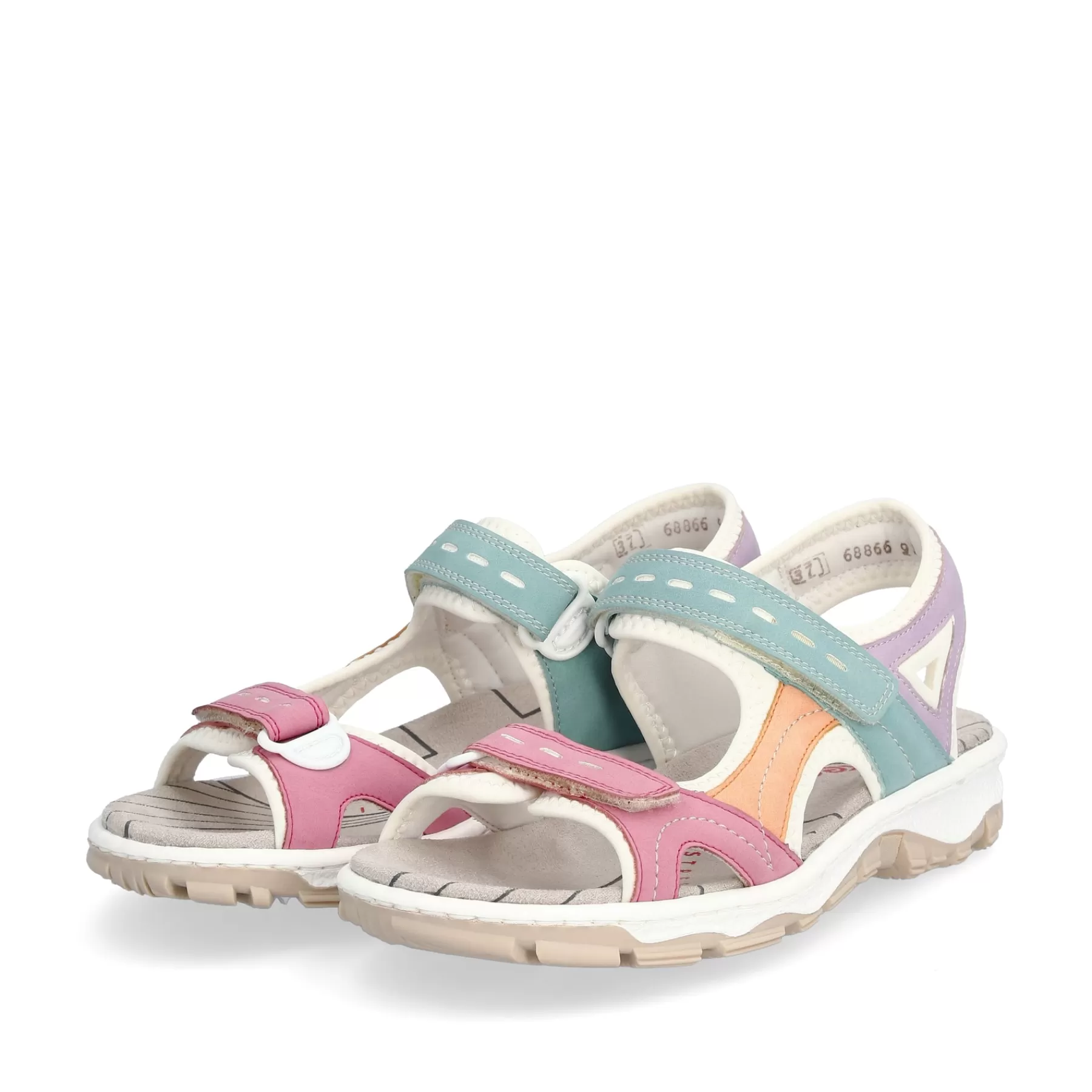 Best Sale Damskie Sandaly Trekkingowe Bialo-Wielokolorowe Damski Kolorowe Style