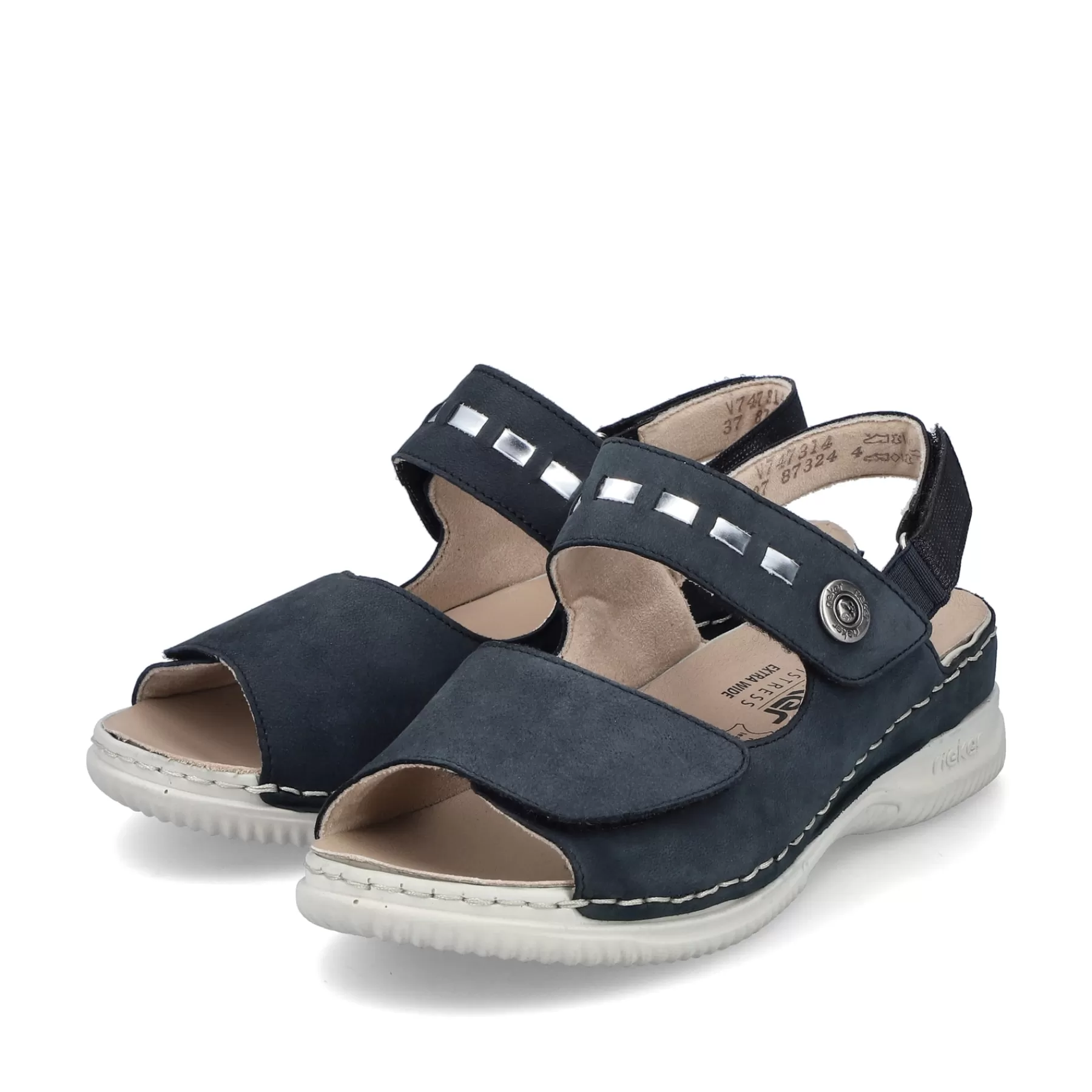 Outlet Damskie Sandaly Z Paskami , Stalowo-Niebieskie Damski Sandaly I Sandaly