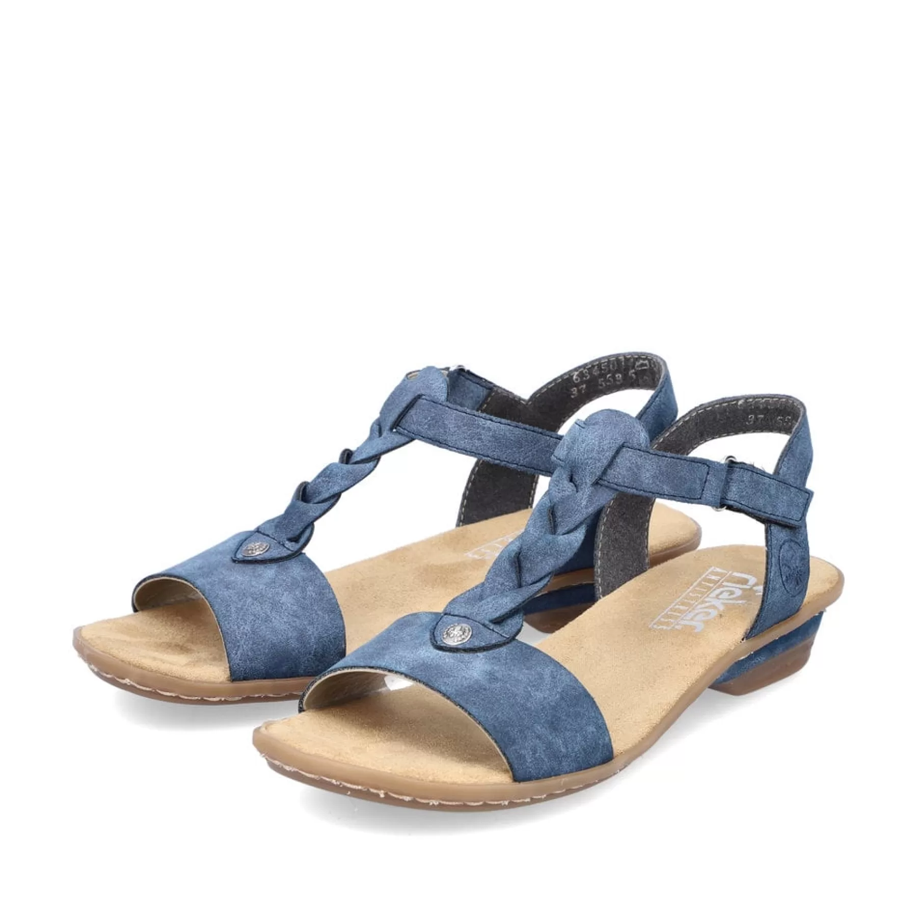 Discount Damskie Sandaly Z Paskami W Kolorze Blekitu Pacyfiku Damski Buty Z Obcasami