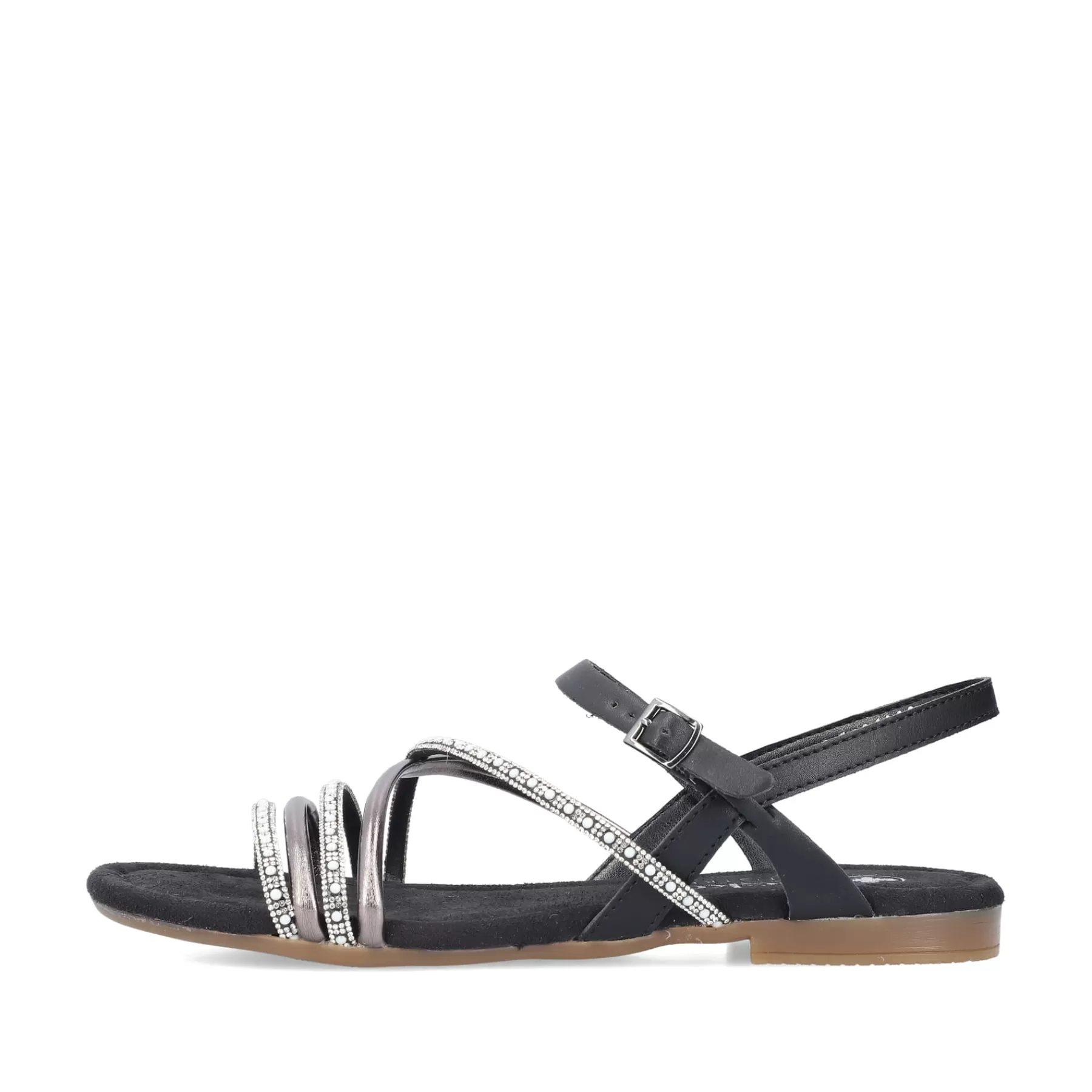 Flash Sale Damskie Sandaly Z Paskami W Kolorze Kruczoczarnym Meskie Buty Na Lato