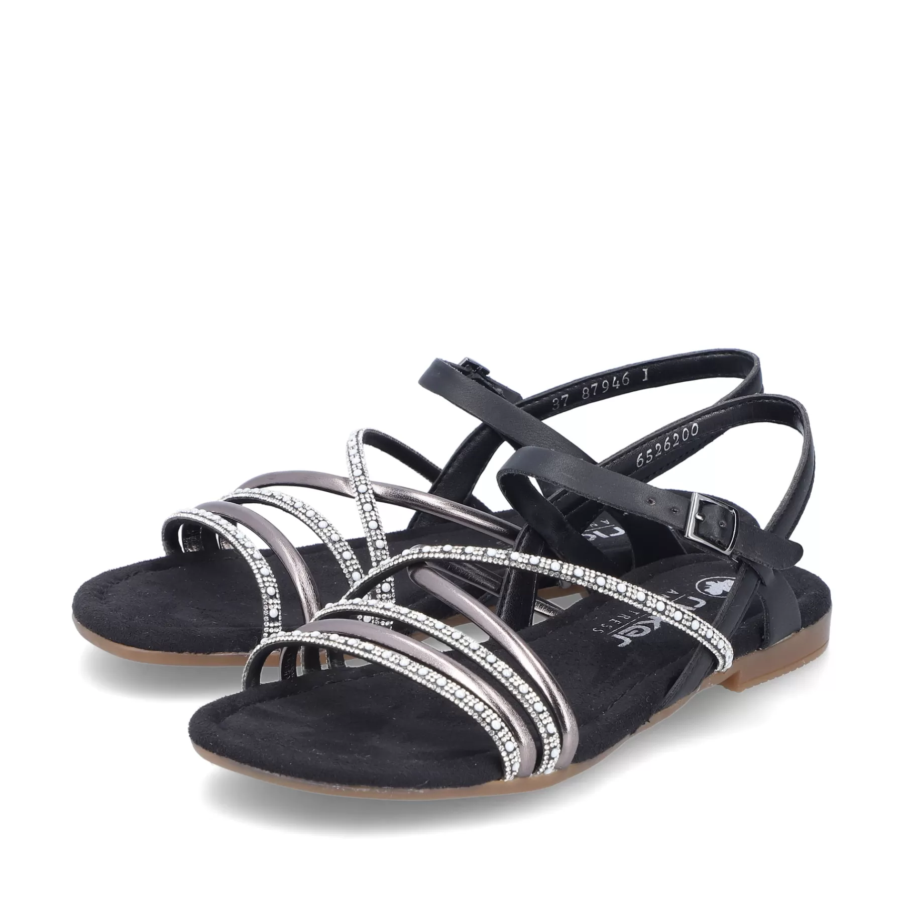 Flash Sale Damskie Sandaly Z Paskami W Kolorze Kruczoczarnym Meskie Buty Na Lato