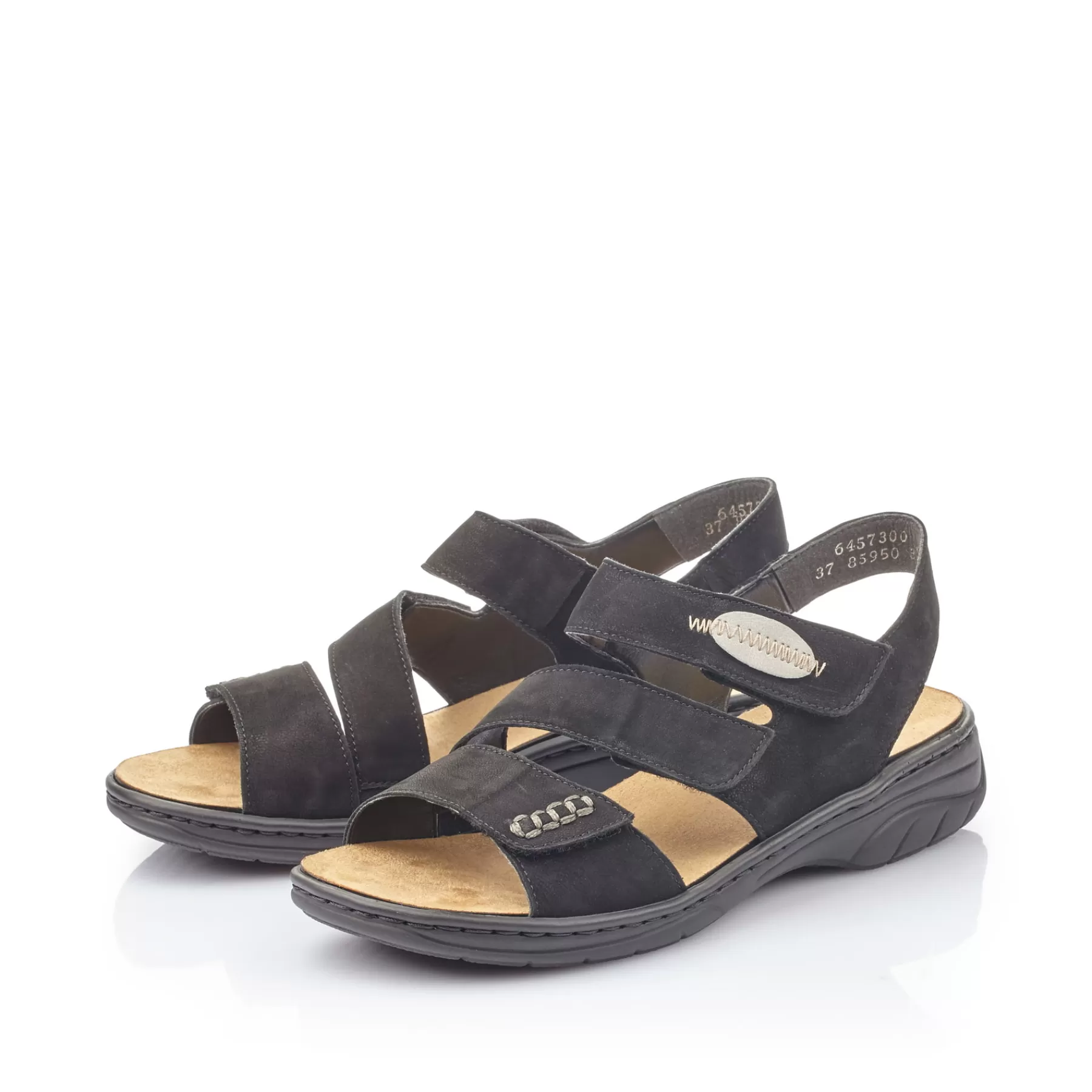 Best Sale Damskie Sandaly Z Paskami W Kolorze Kruczoczarnym Damski Sandaly I Sandaly