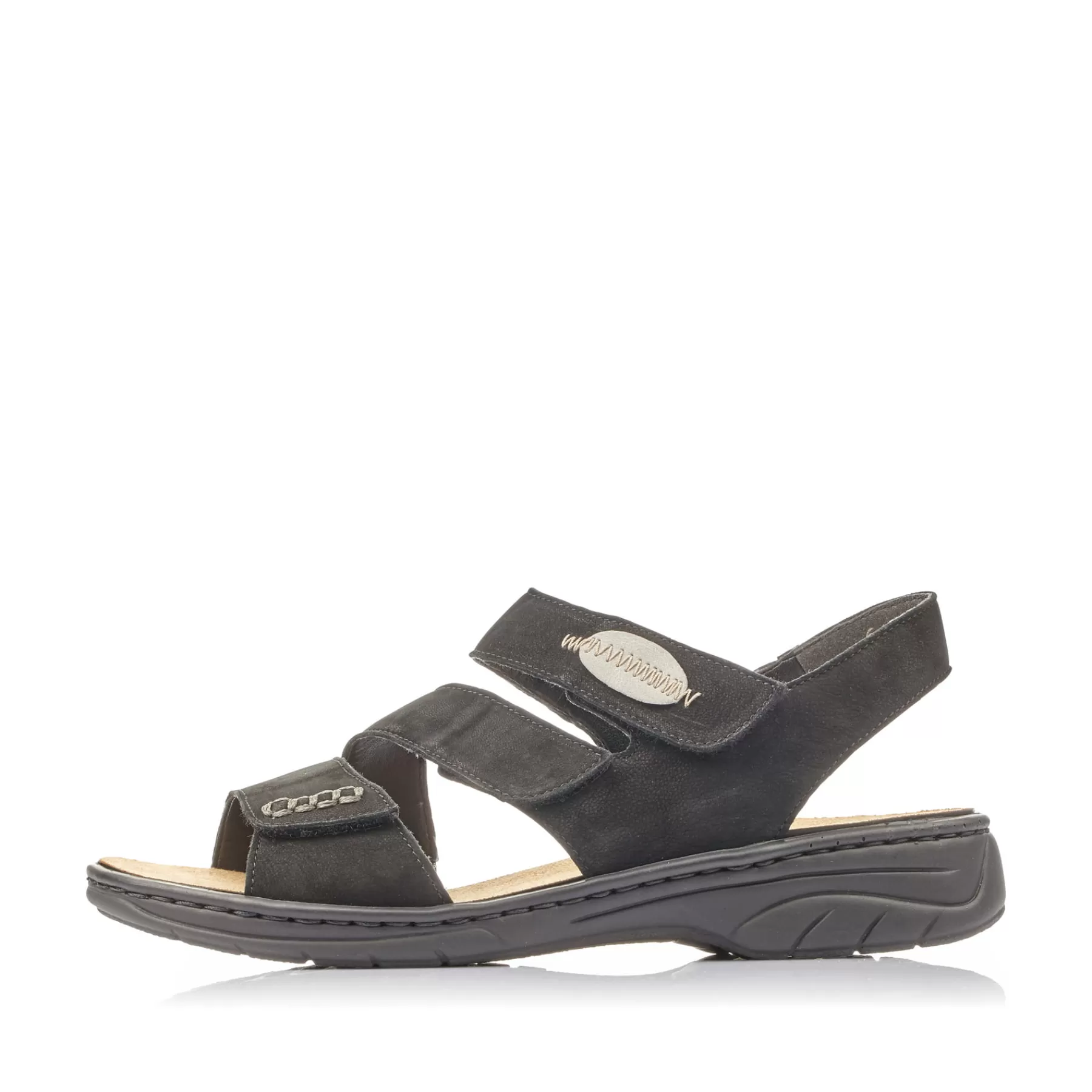 Best Sale Damskie Sandaly Z Paskami W Kolorze Kruczoczarnym Damski Sandaly I Sandaly