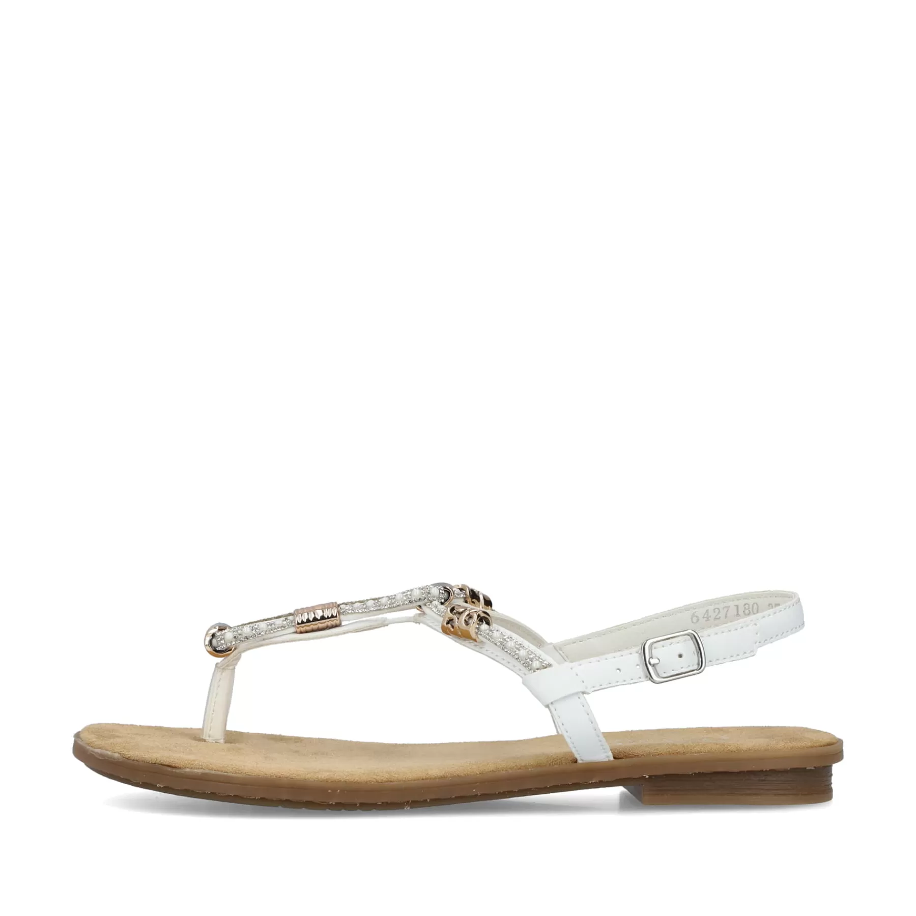 Clearance Damskie Sandaly Z Paskami W Kolorze Krystalicznej Bieli Damski Sandaly I Sandaly