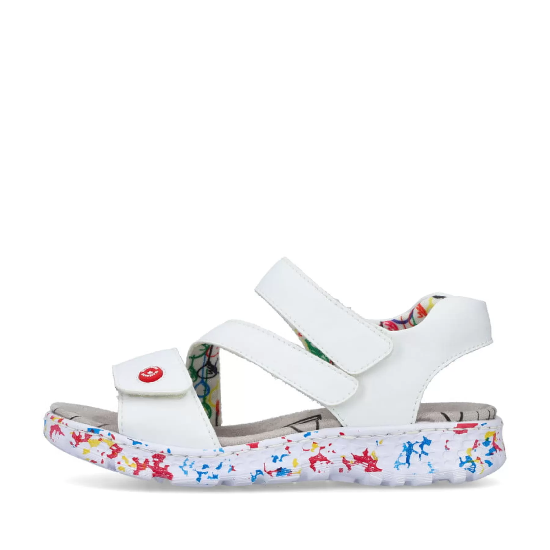 Outlet Damskie Sandaly Z Paskami W Kolorze Liliowo-Bialym Damski Kolorowe Style