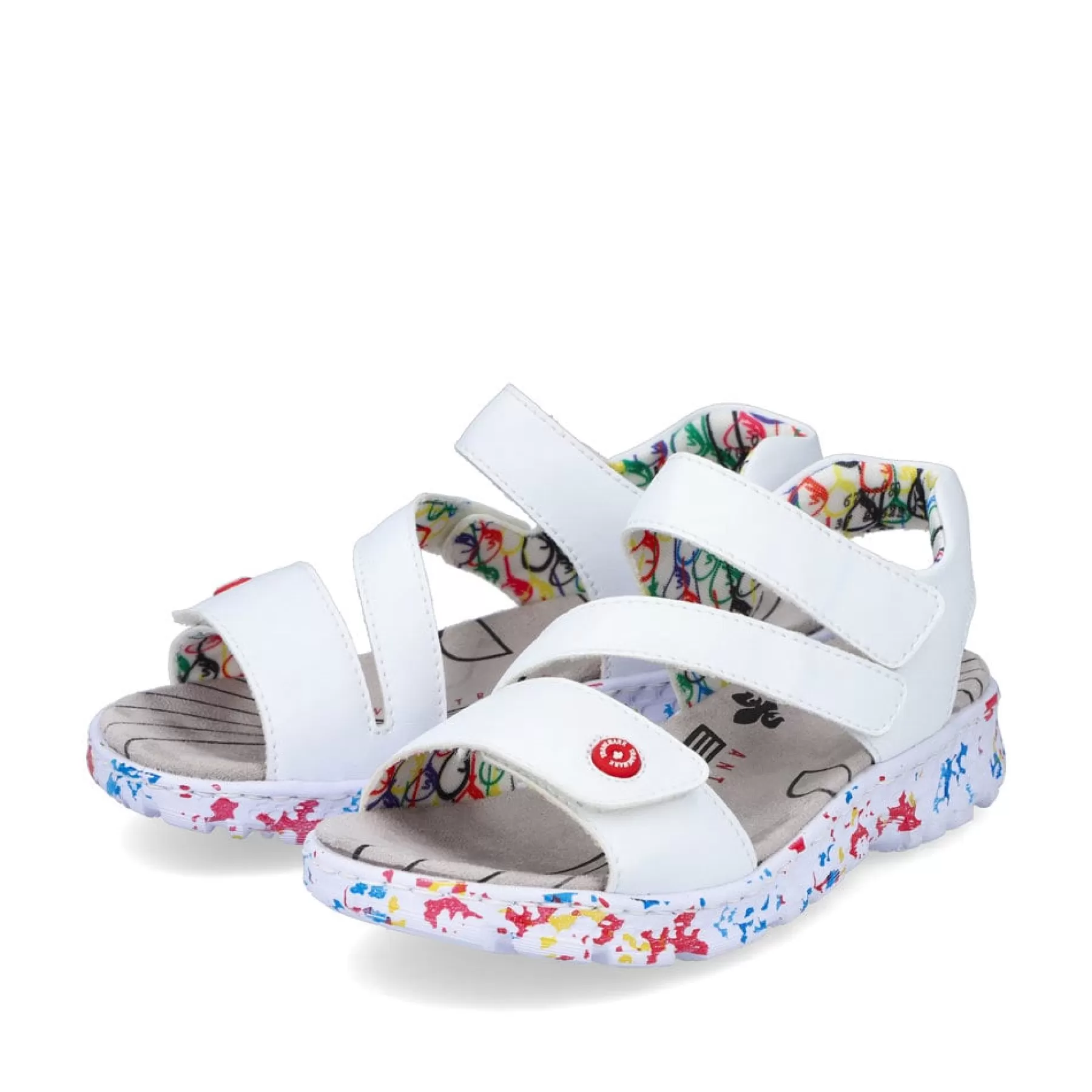 Outlet Damskie Sandaly Z Paskami W Kolorze Liliowo-Bialym Damski Kolorowe Style