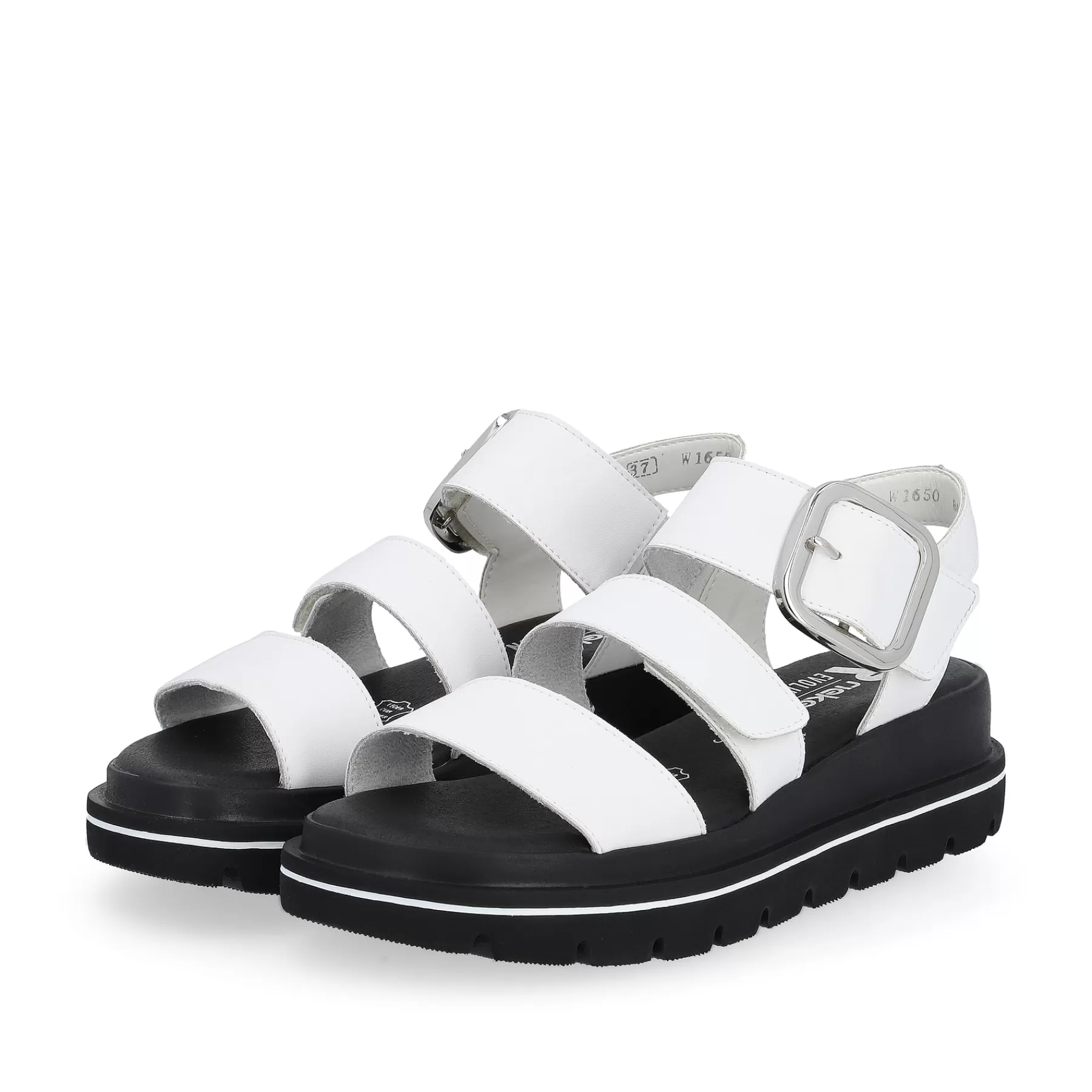 Shop Damskie Sandaly Z Paskami W Kolorze Perlowo-Bialym Damski Sandaly I Sandaly