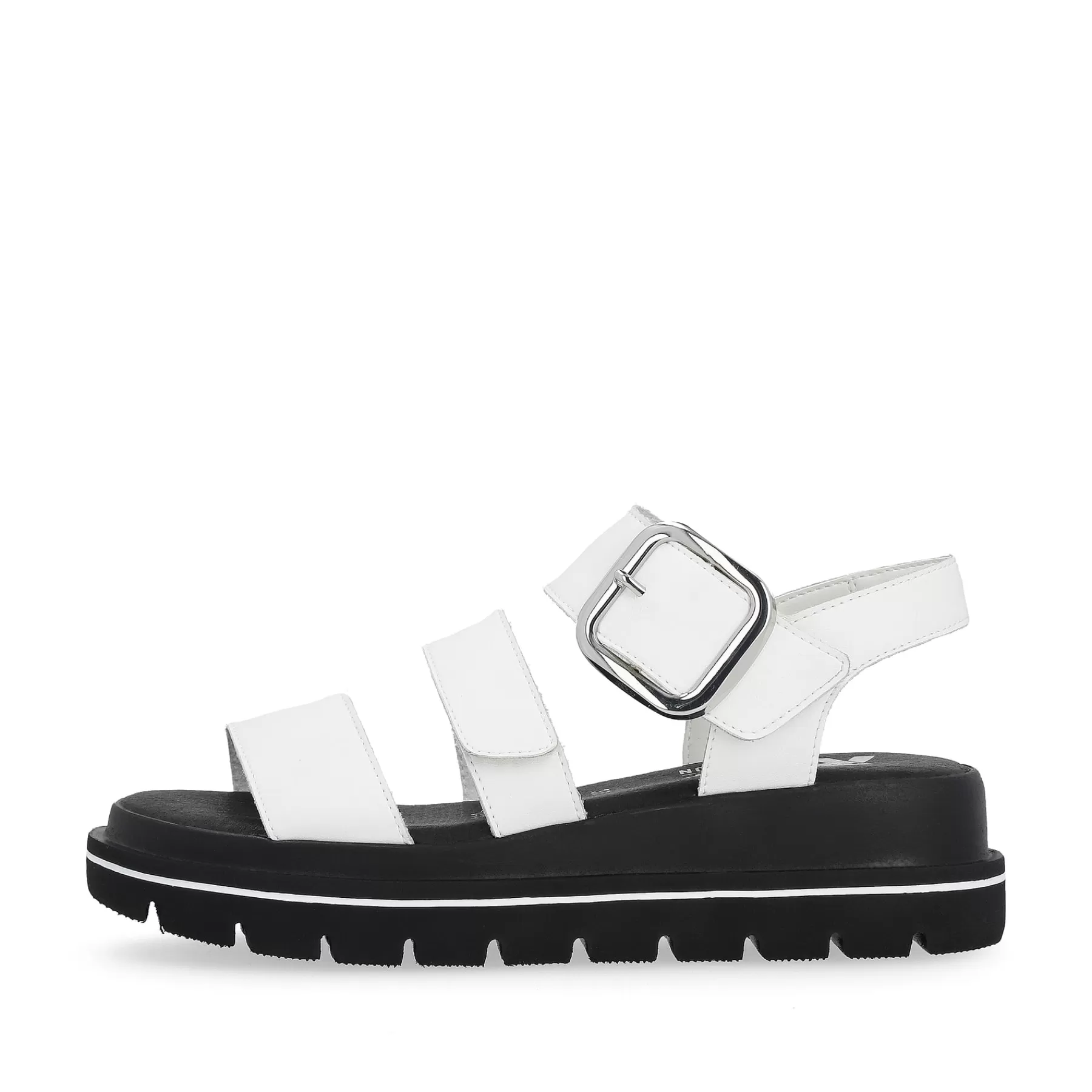Shop Damskie Sandaly Z Paskami W Kolorze Perlowo-Bialym Damski Sandaly I Sandaly