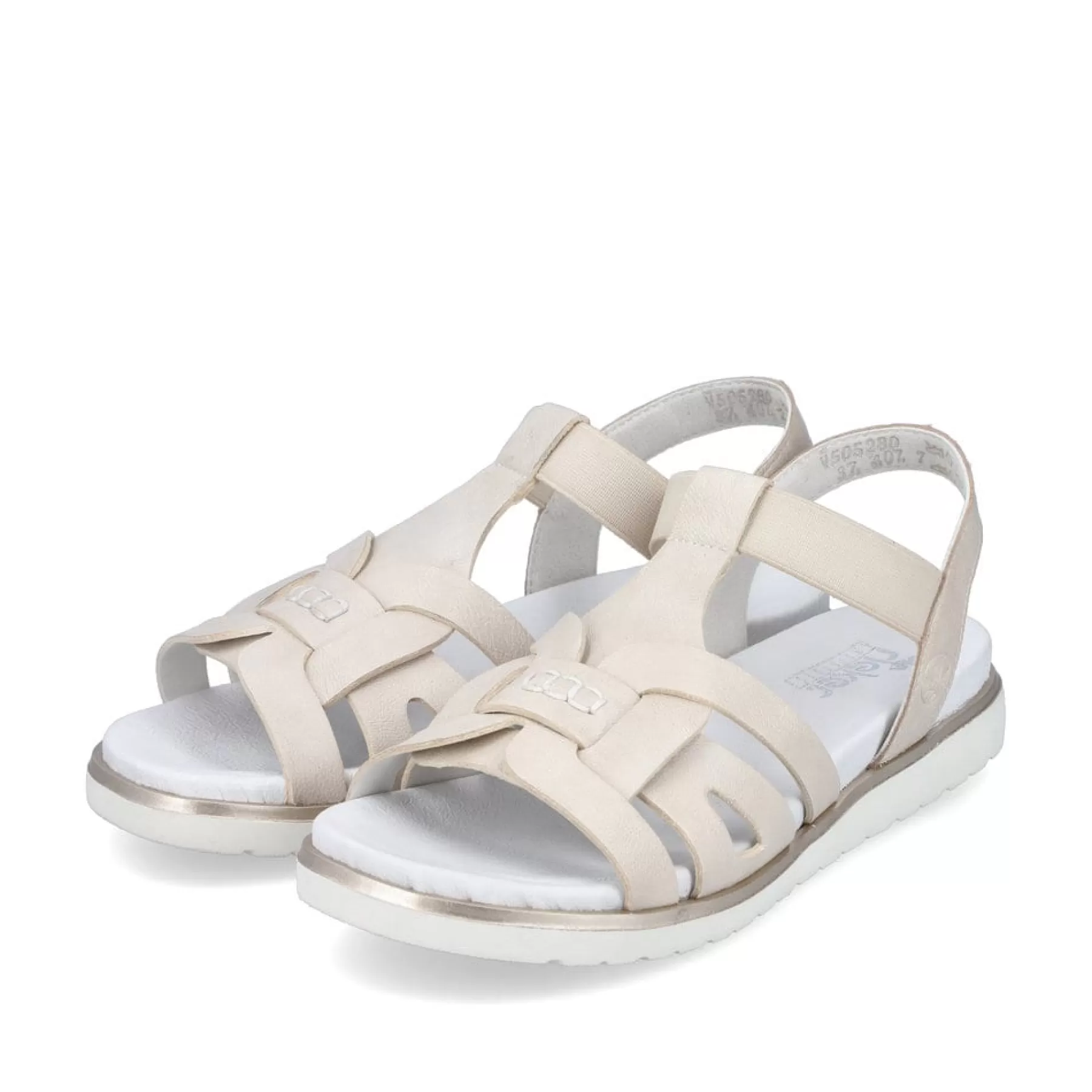 Discount Damskie Sandaly Z Paskami W Kolorze Perlowo-Bialym Damski Sandaly I Sandaly