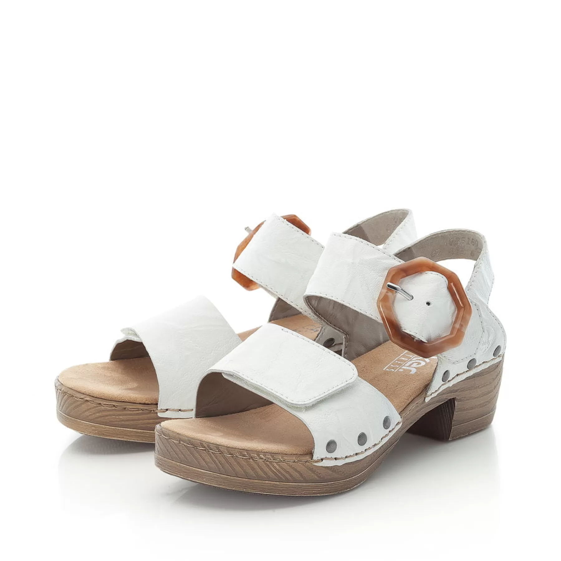 Hot Damskie Sandaly Z Paskami W Kolorze Perlowo-Bialym Damski Buty Z Obcasami