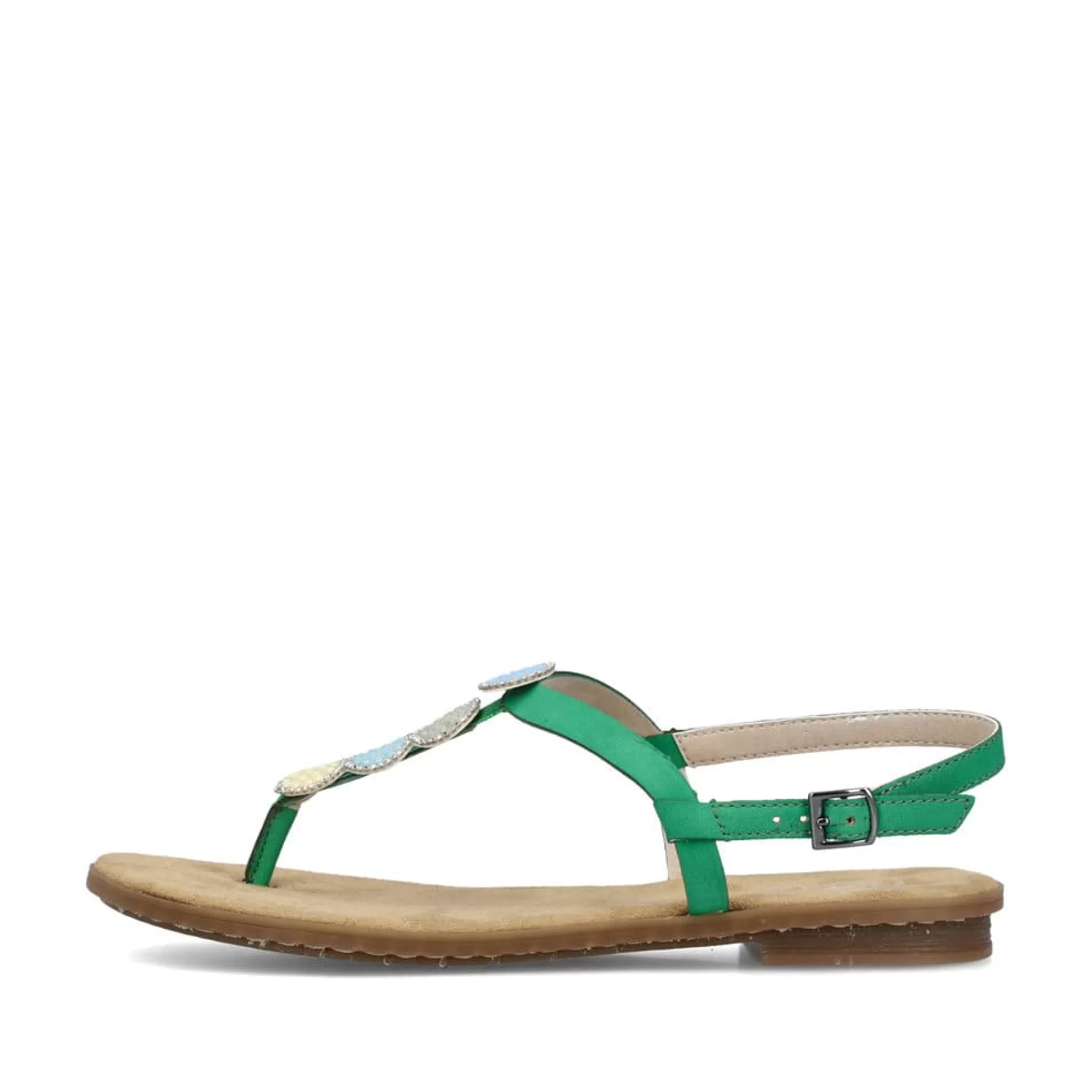 Sale Damskie Sandaly Z Paskami W Kolorze Zielonym Damski Kolorowe Style
