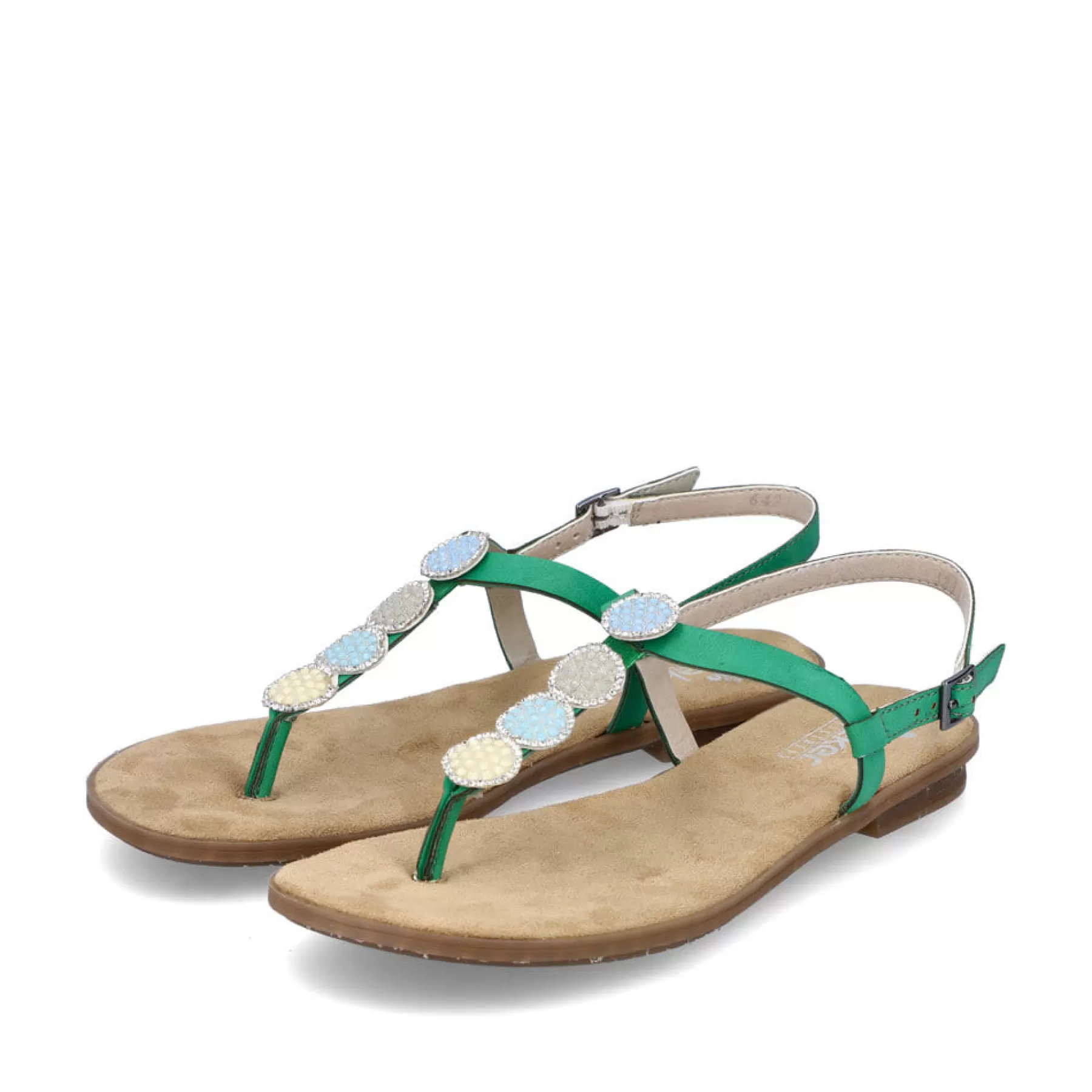 Sale Damskie Sandaly Z Paskami W Kolorze Zielonym Damski Kolorowe Style