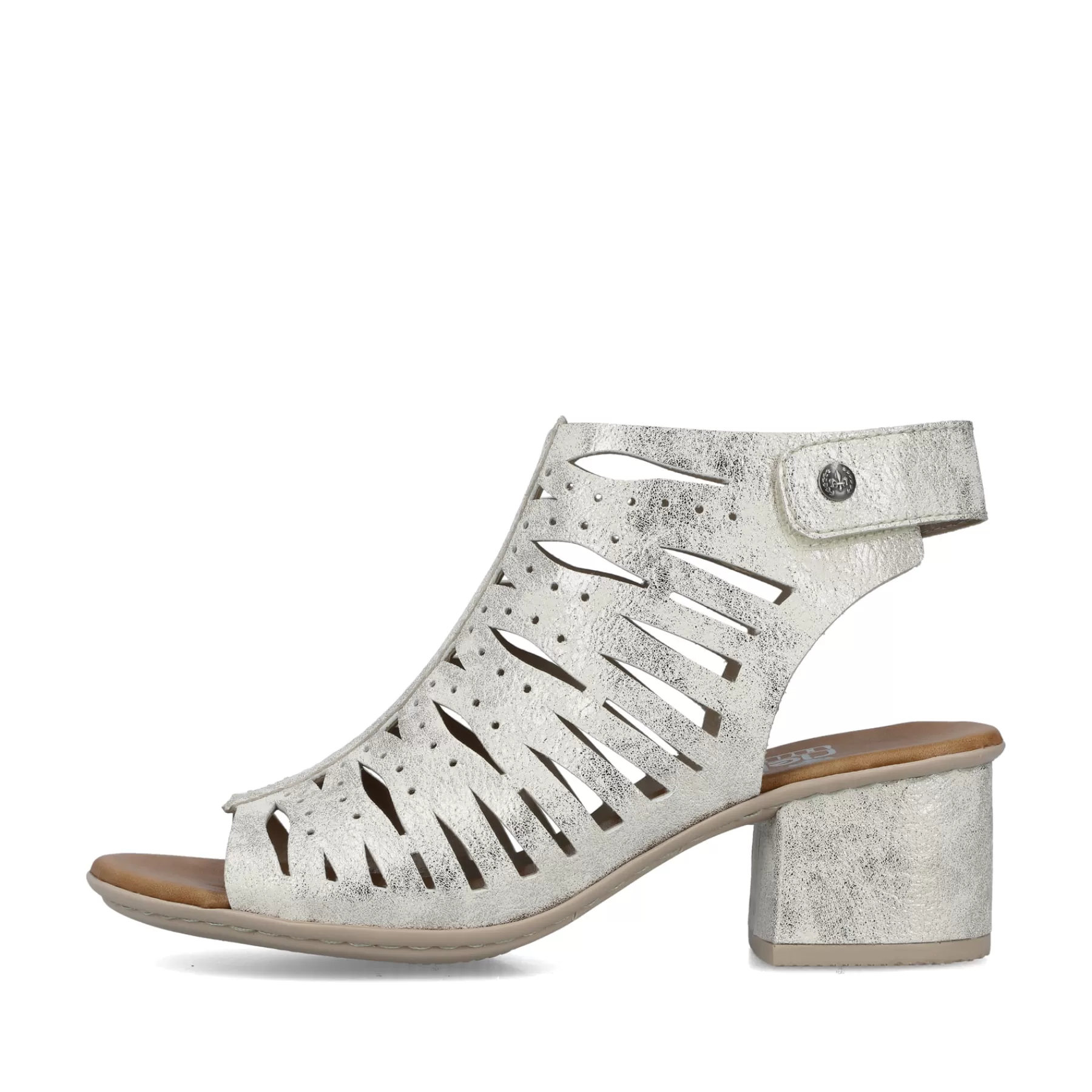 Hot Damskie Sandaly Z Paskiem W Kolorze Srebrnym, Metalicznym Damski Buty Z Obcasami