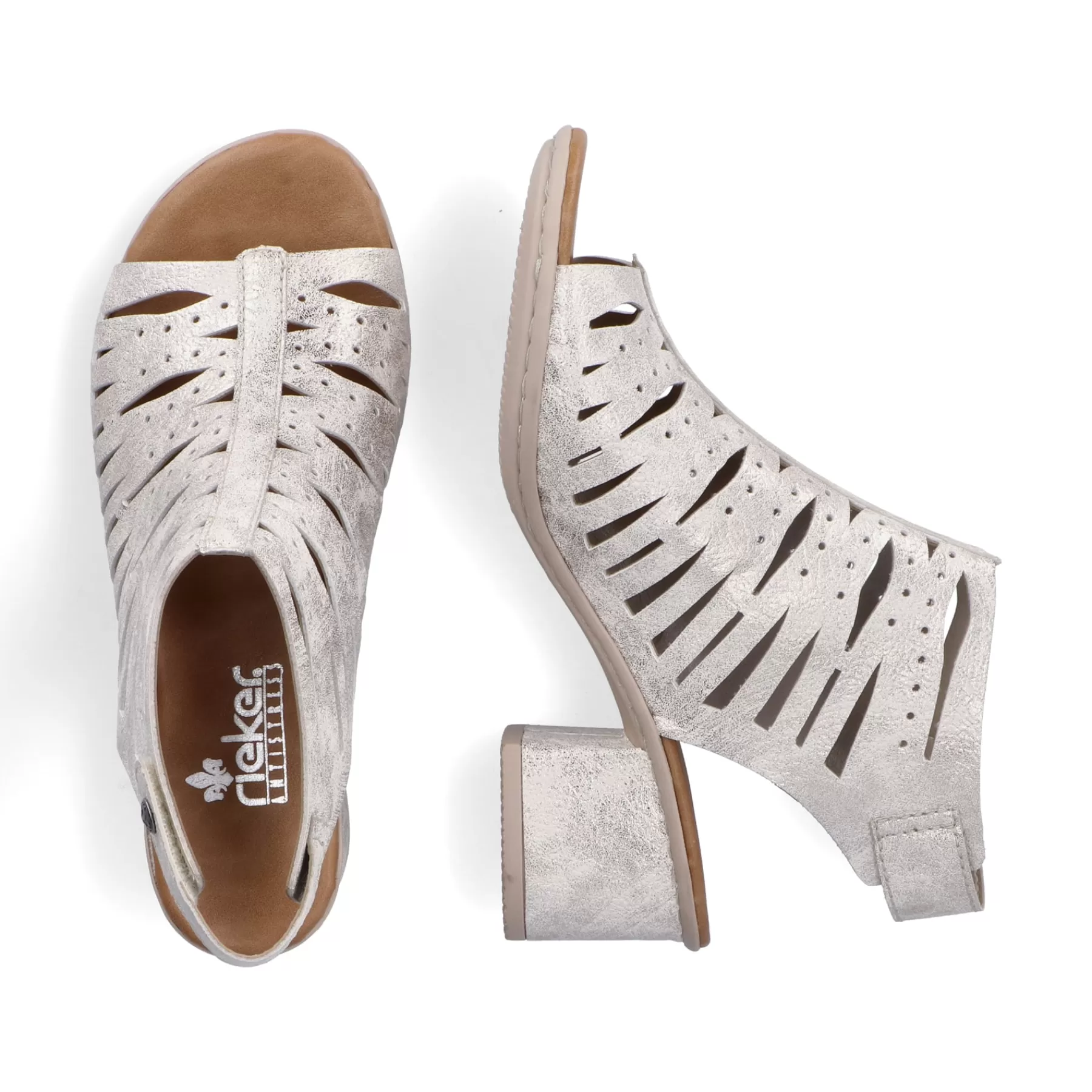 Hot Damskie Sandaly Z Paskiem W Kolorze Srebrnym, Metalicznym Damski Buty Z Obcasami