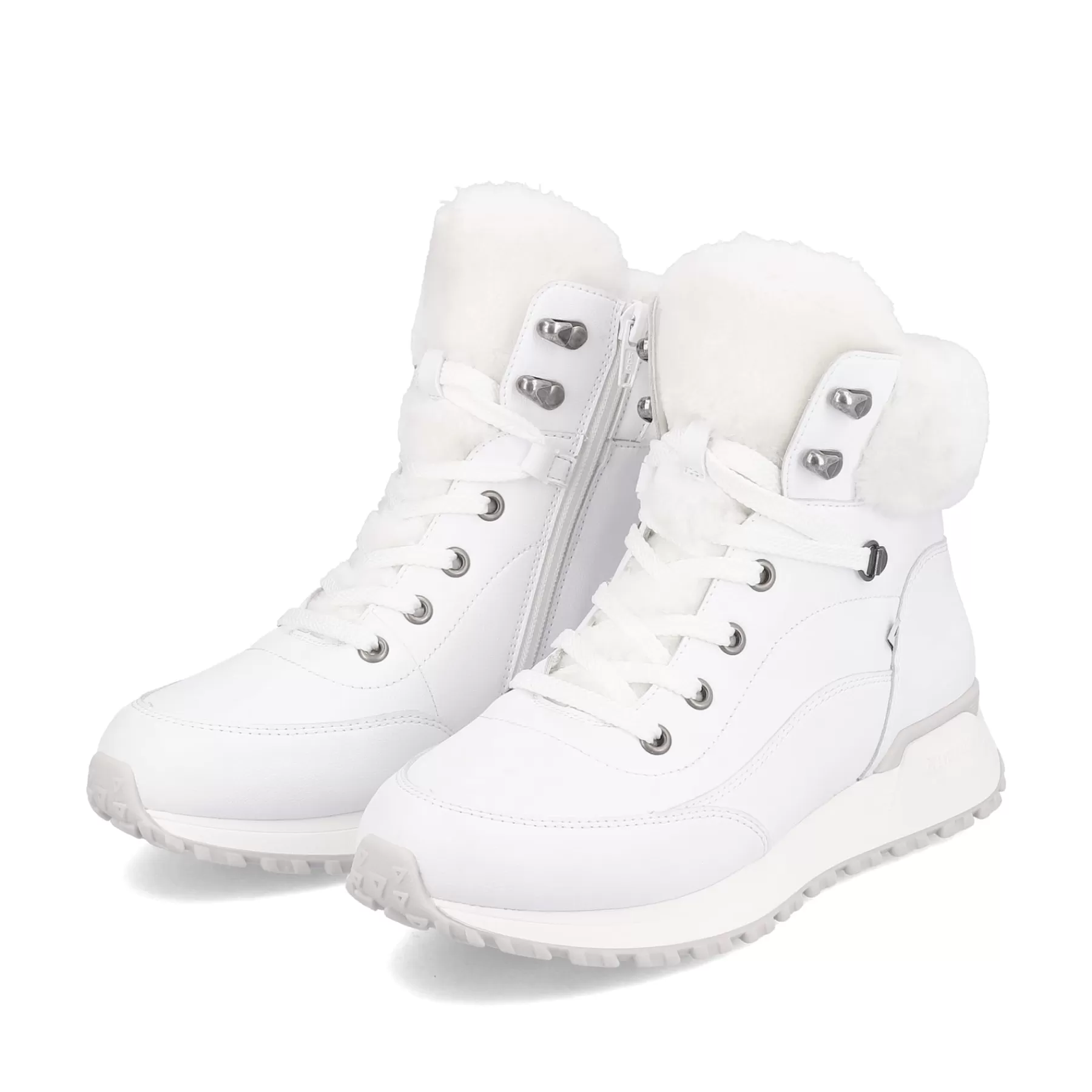 Best Damskie Sznurowane Botki Crystal White Damski Botki I Botki