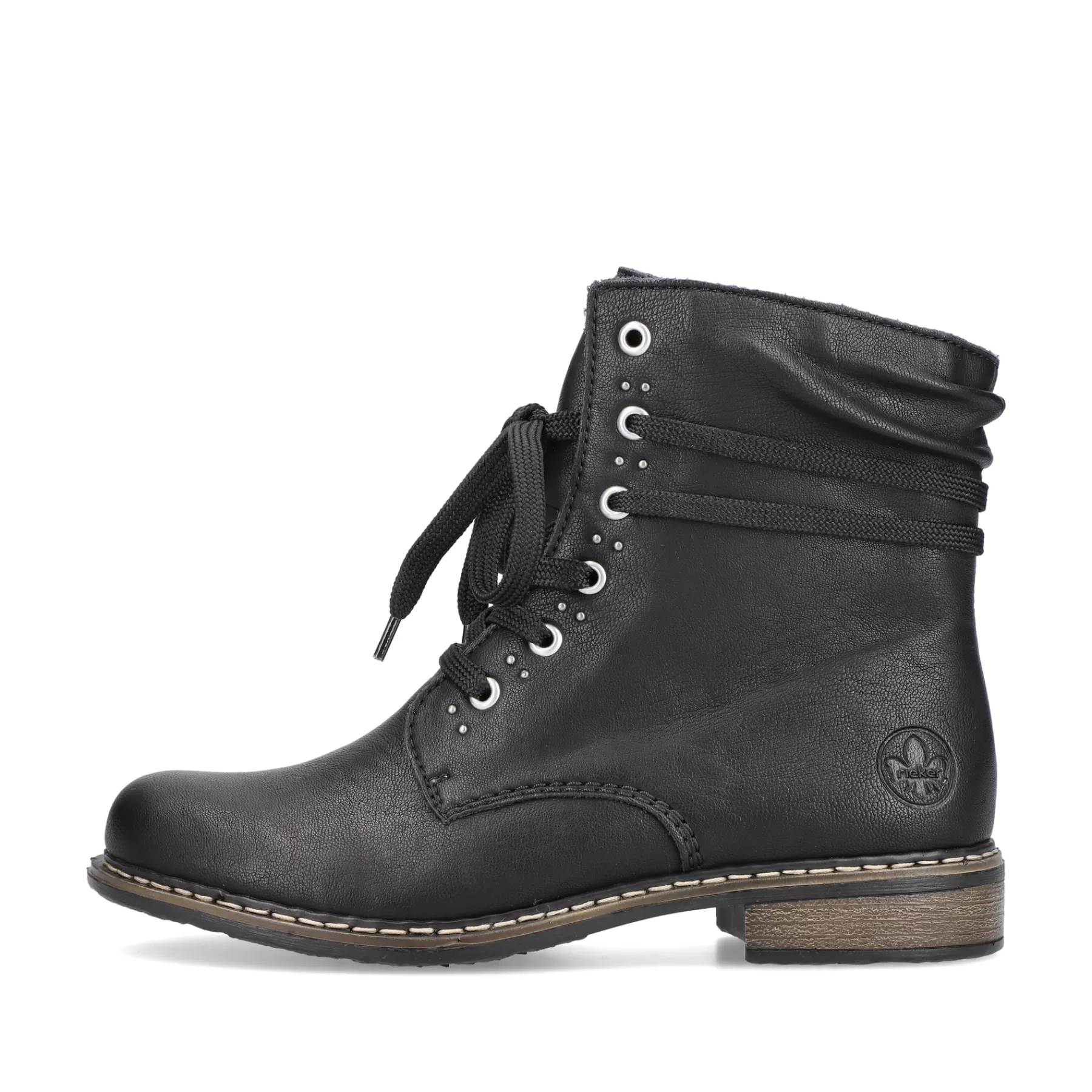 Shop Damskie Sznurowane Buty , Asfaltowe, Czarne Damski Botki I Botki