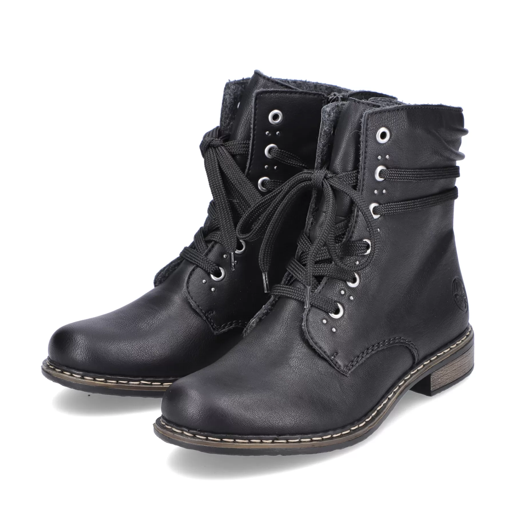 Shop Damskie Sznurowane Buty , Asfaltowe, Czarne Damski Botki I Botki