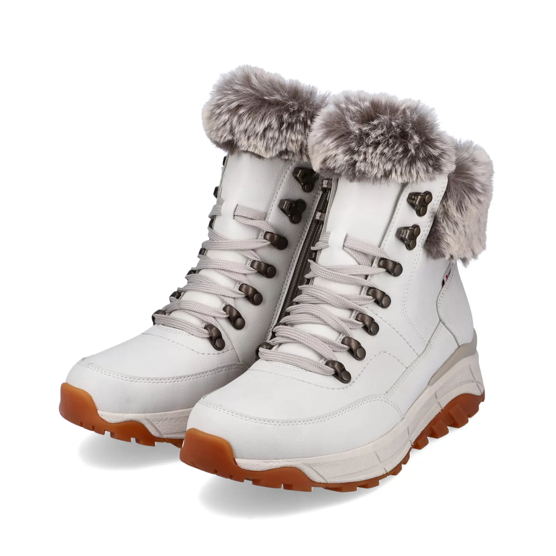 Fashion Damskie Sznurowane Buty Frost White Damski Botki I Botki