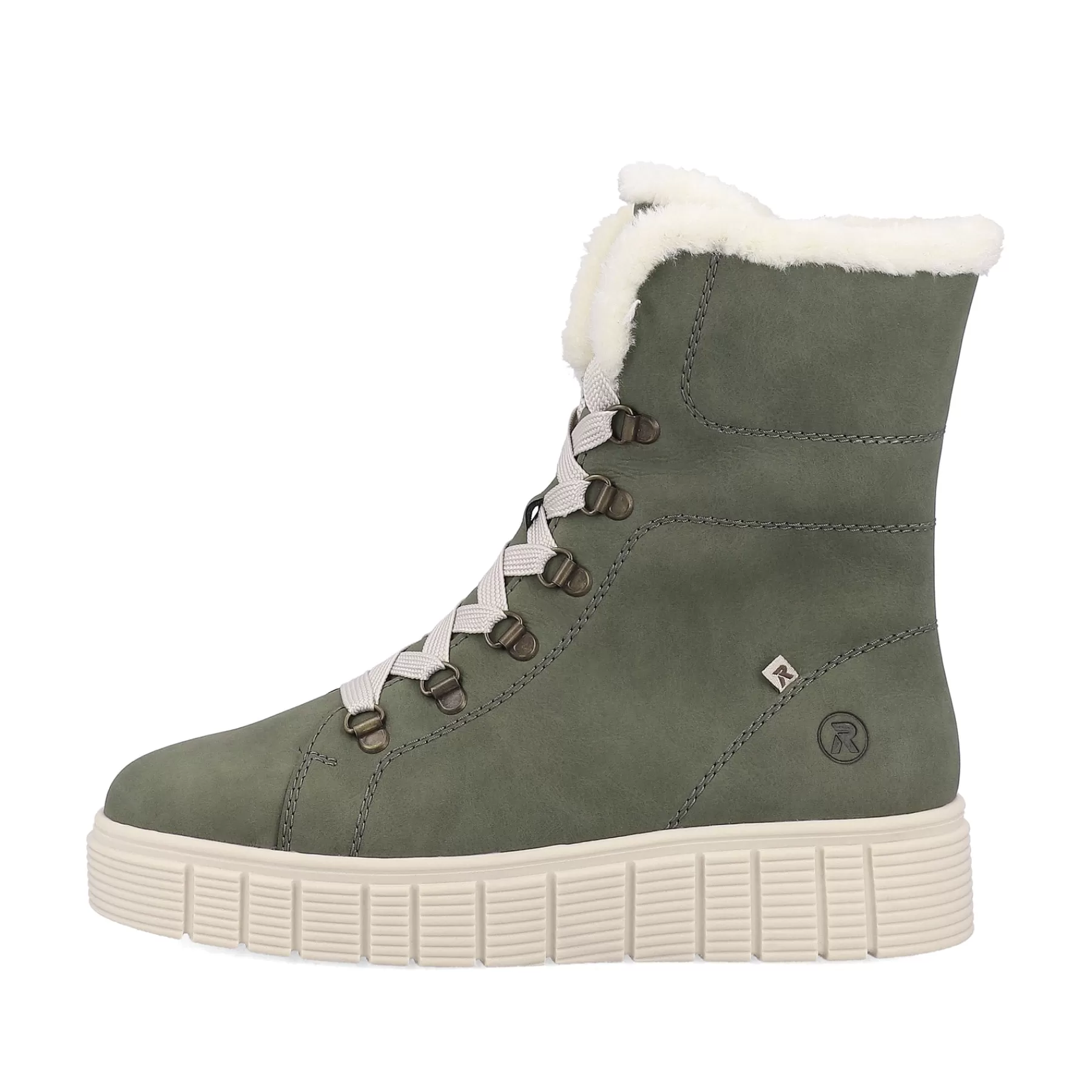 Outlet Damskie Sznurowane Buty Khaki Snow Damski Botki I Botki