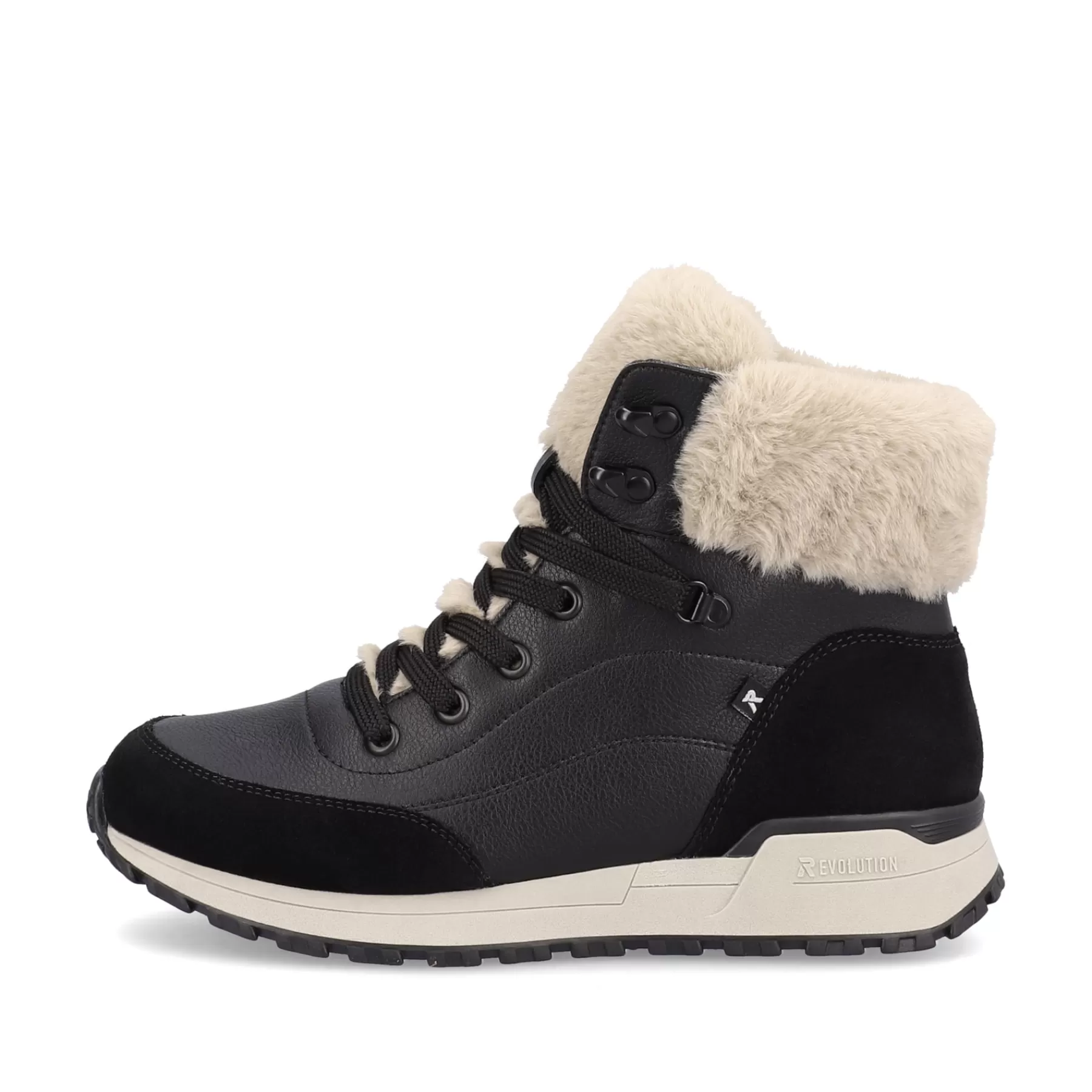 Online Damskie Sznurowane Buty Midnight-Black Stone-Grey Damski Botki I Botki
