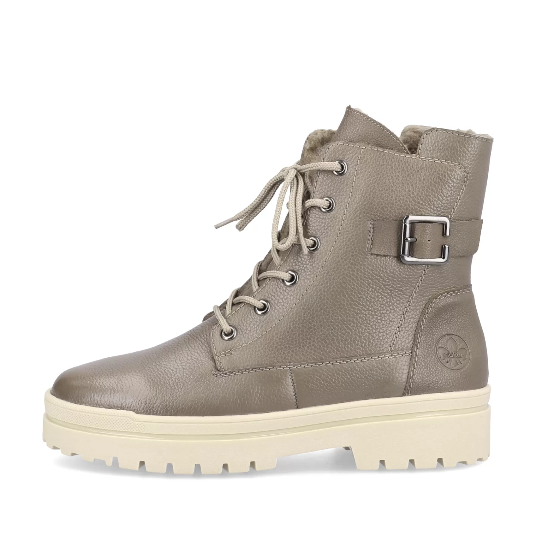 Best Damskie Sznurowane Buty W Kolorze Asfaltowo-Szarym Damski Botki I Botki