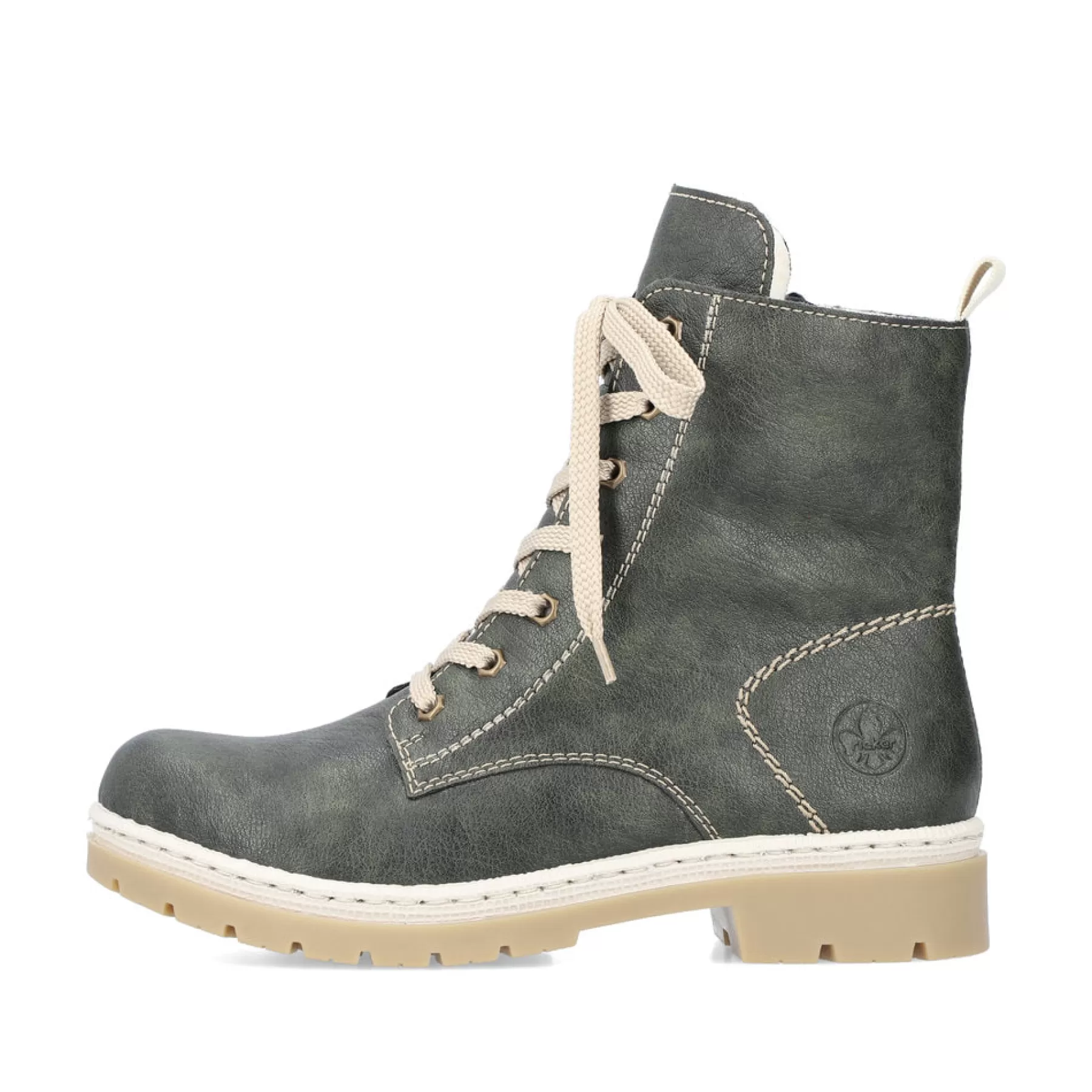 Clearance Damskie Sznurowane Buty W Kolorze Khaki Damski Botki I Botki