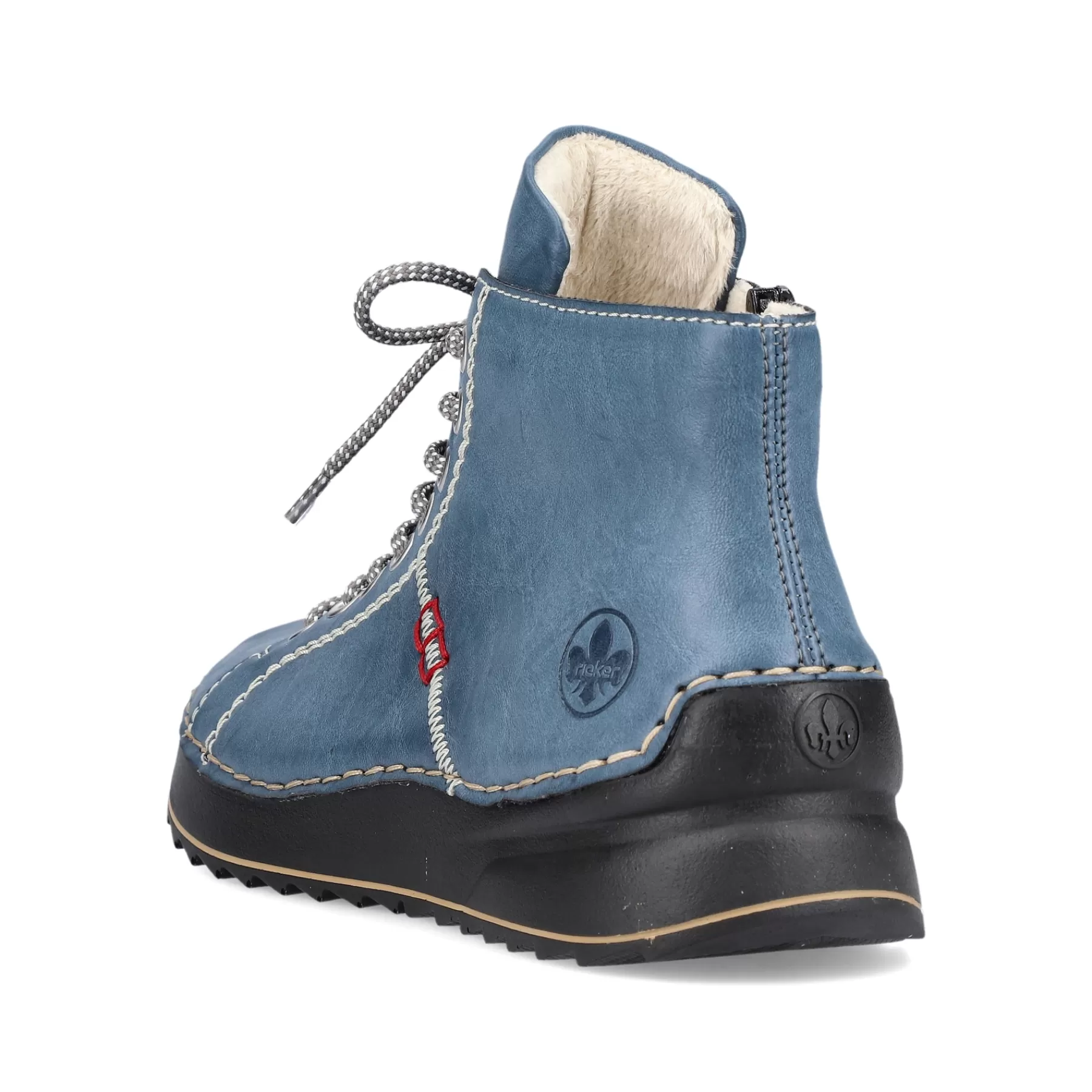 New Damskie Sznurowane Buty W Kolorze Niebiesko-Szarym Damski Botki I Botki
