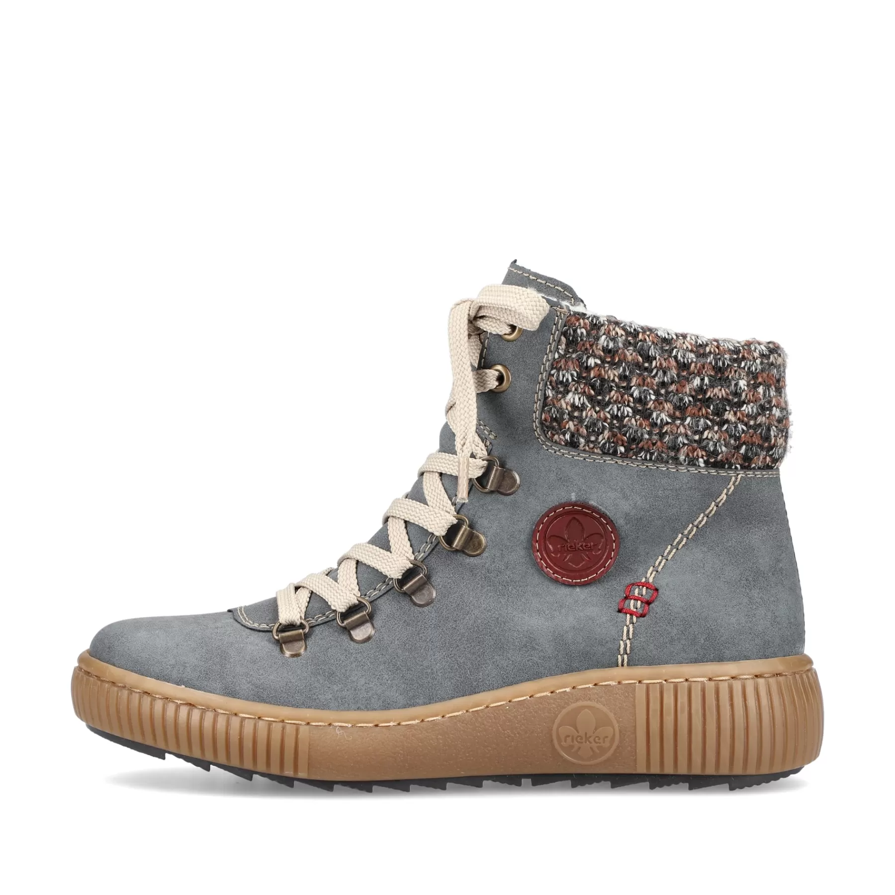 New Damskie Sznurowane Buty W Kolorze Niebiesko-Szarym Damski Botki I Botki
