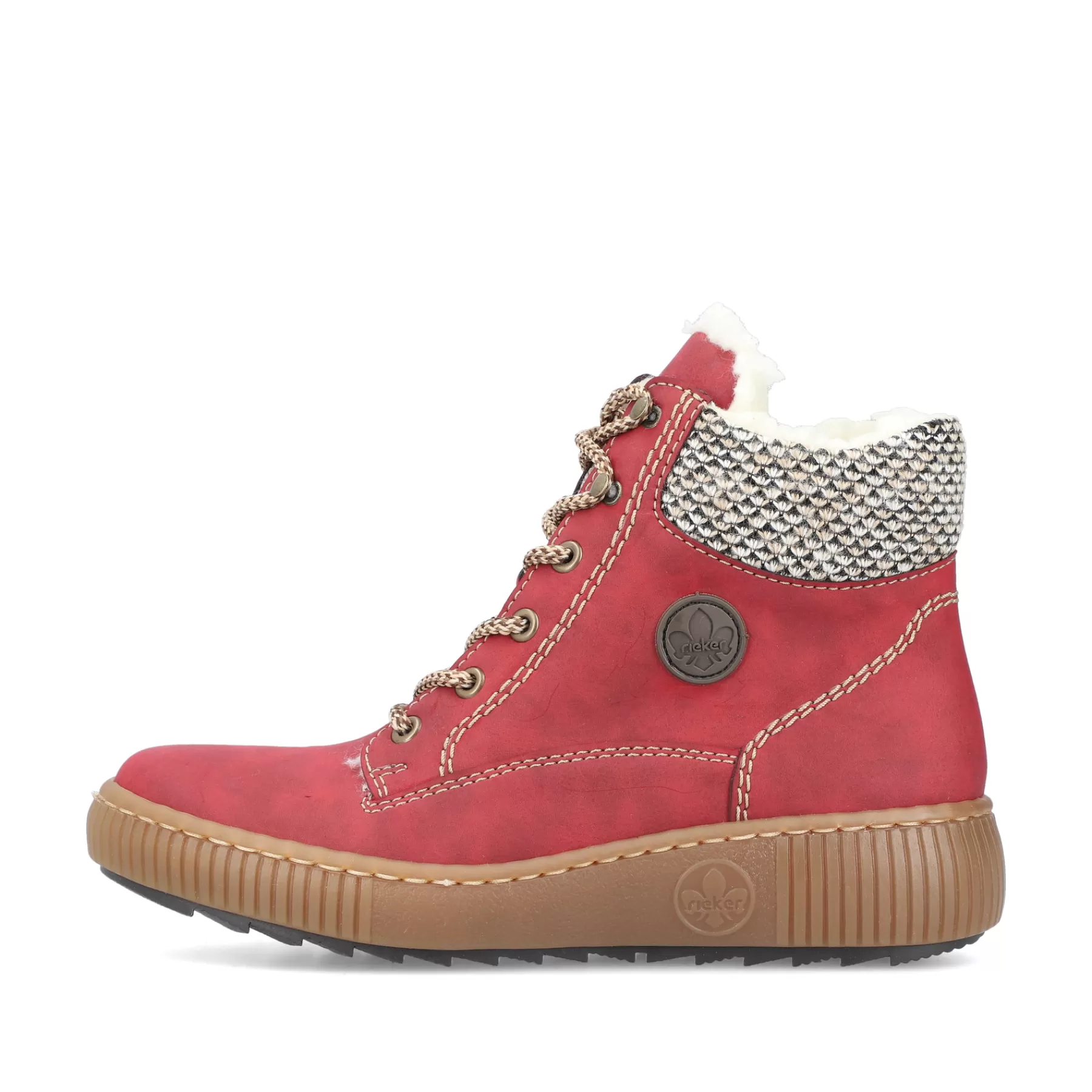 Cheap Damskie Sznurowane Buty W Kolorze Ognistoczerwonym Damski Botki I Botki