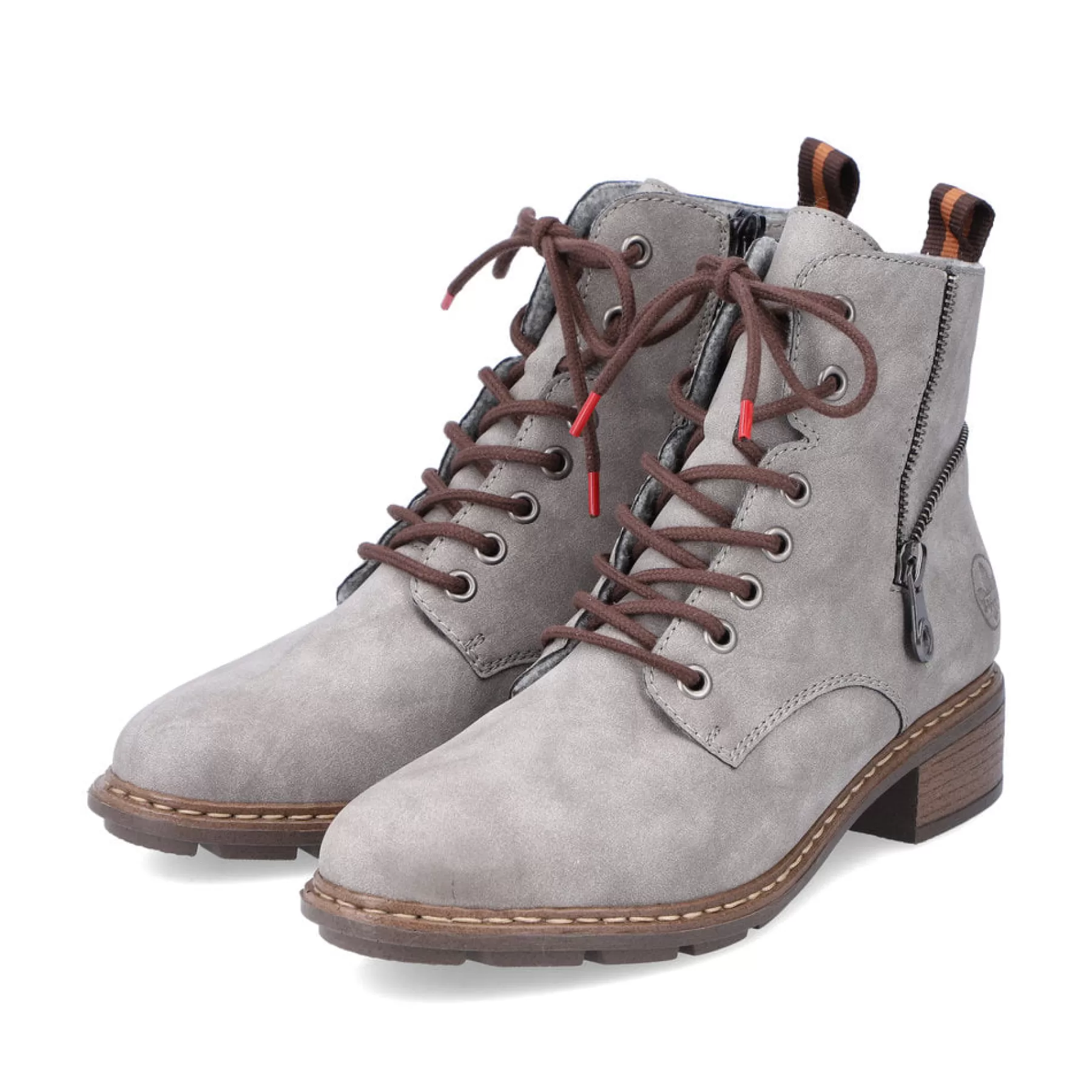 New Damskie Sznurowane Buty W Kolorze Srebrnoszarym Damski Botki I Botki