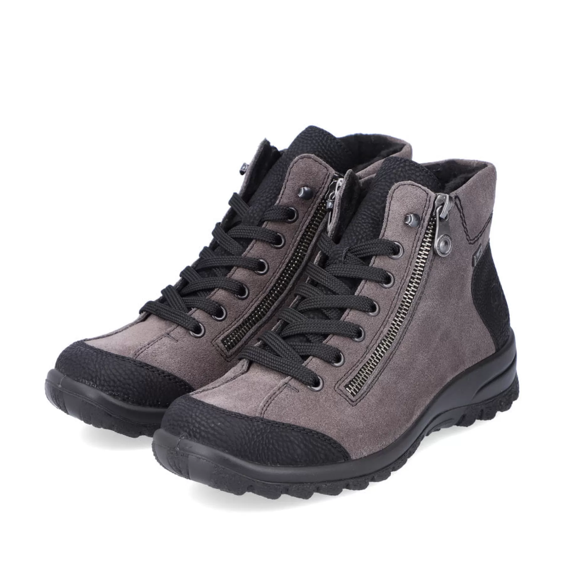 Best Damskie Sznurowane Buty W Kolorze Stalowoszarym Damski Botki I Botki