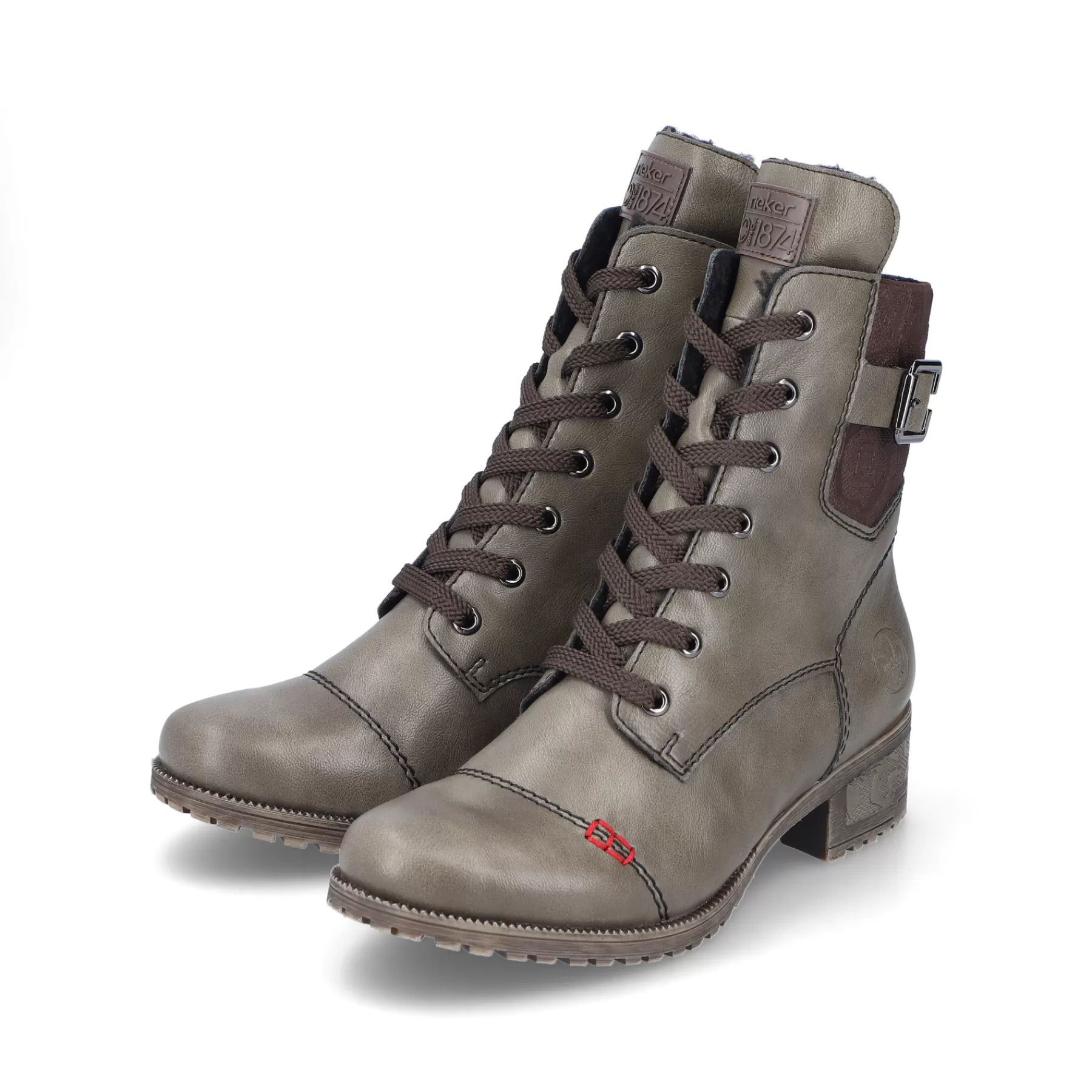 Cheap Damskie Sznurowane Buty W Kolorze Wojskowej Zieleni Damski Botki I Botki