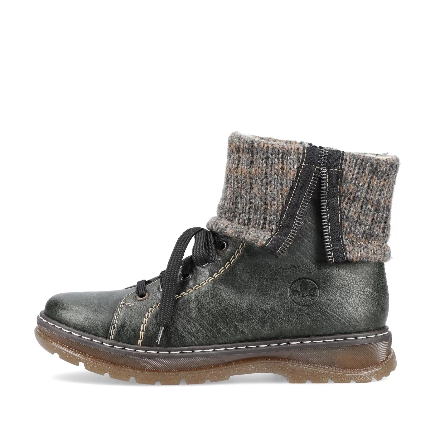 Fashion Damskie Sznurowane Buty W Kolorze Zielono-Szarym Damski Botki I Botki