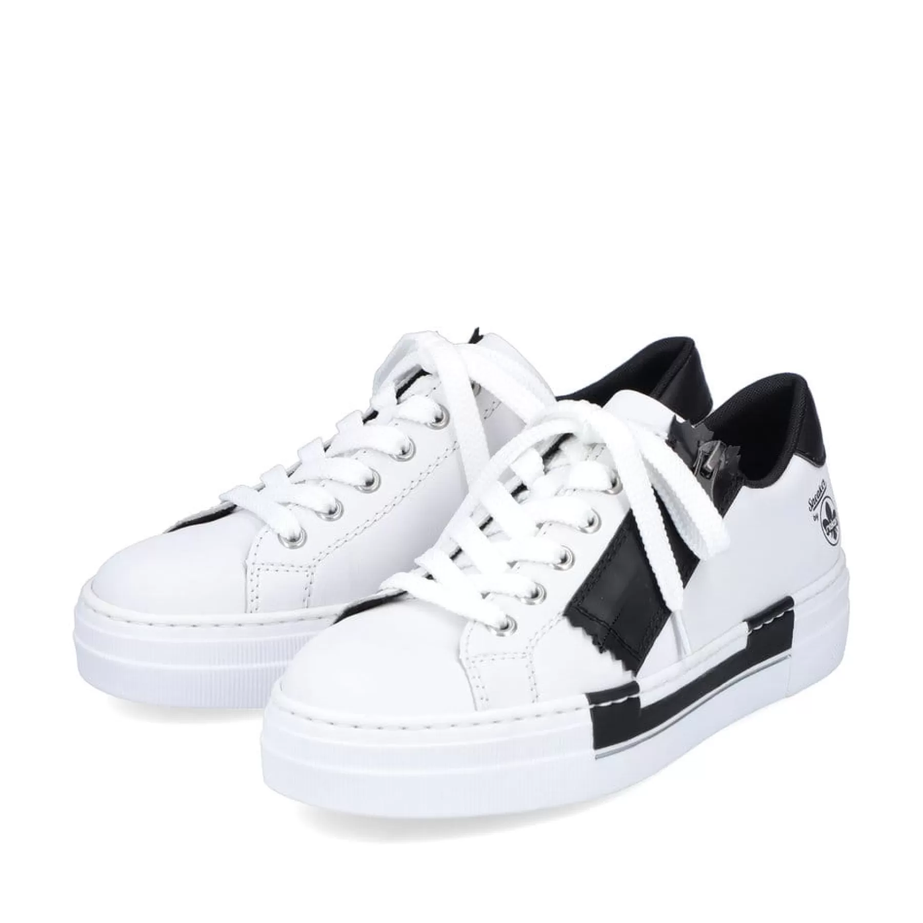 Clearance Damskie Tenisowki Low Lily W Kolorze Bialo-Nocnej Czerni Damski Trampki
