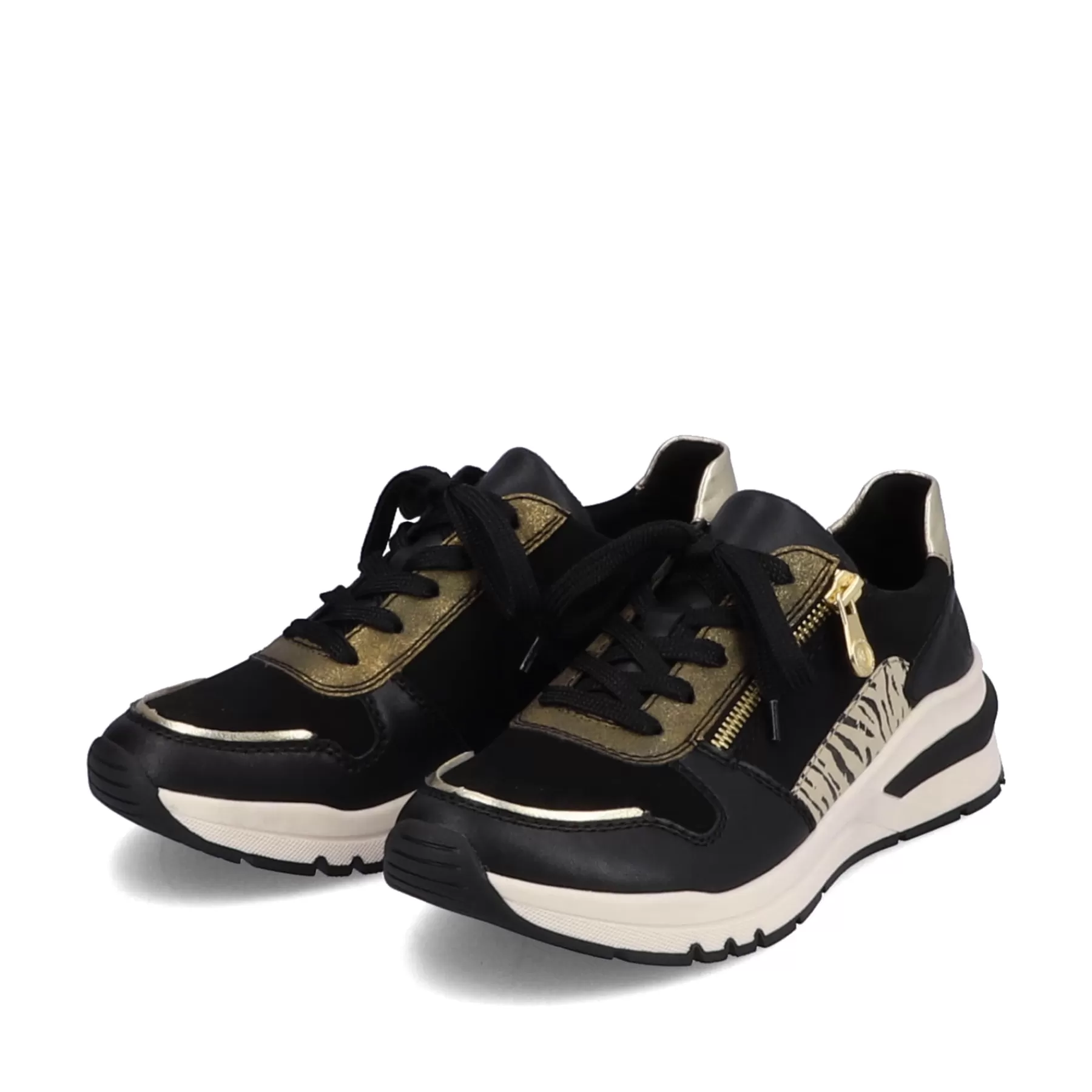 Shop Damskie Tenisowki Niskie Miejskie Czarno-Kremowo-Biale Damski Trampki