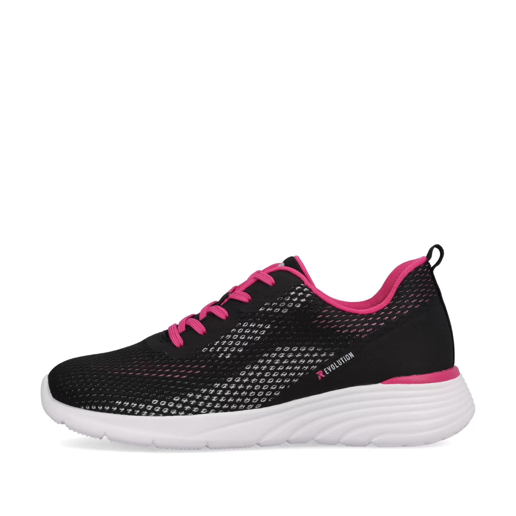 Discount Damskie Tenisowki Niskie Miejskie W Kolorze Czarnym, Flamingowym, Rozowym Damski Trampki