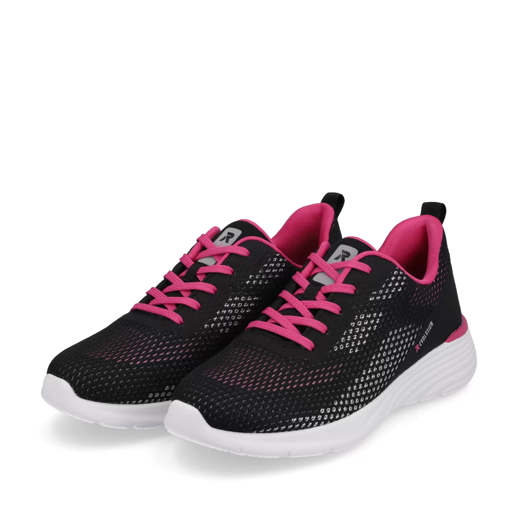Discount Damskie Tenisowki Niskie Miejskie W Kolorze Czarnym, Flamingowym, Rozowym Damski Trampki