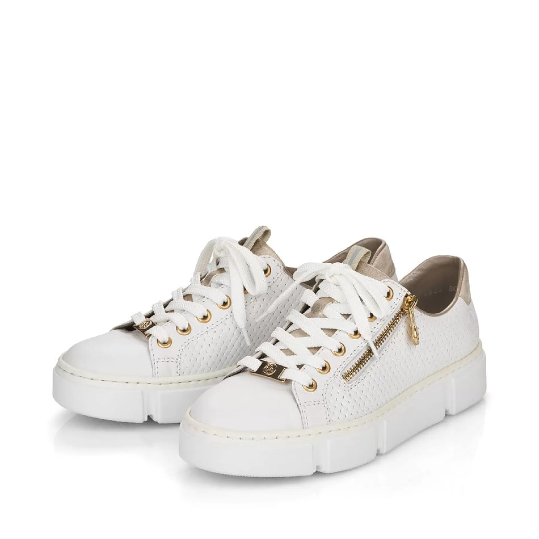 Sale Damskie Tenisowki Niskie, Perlowo-Biale Damski Trampki
