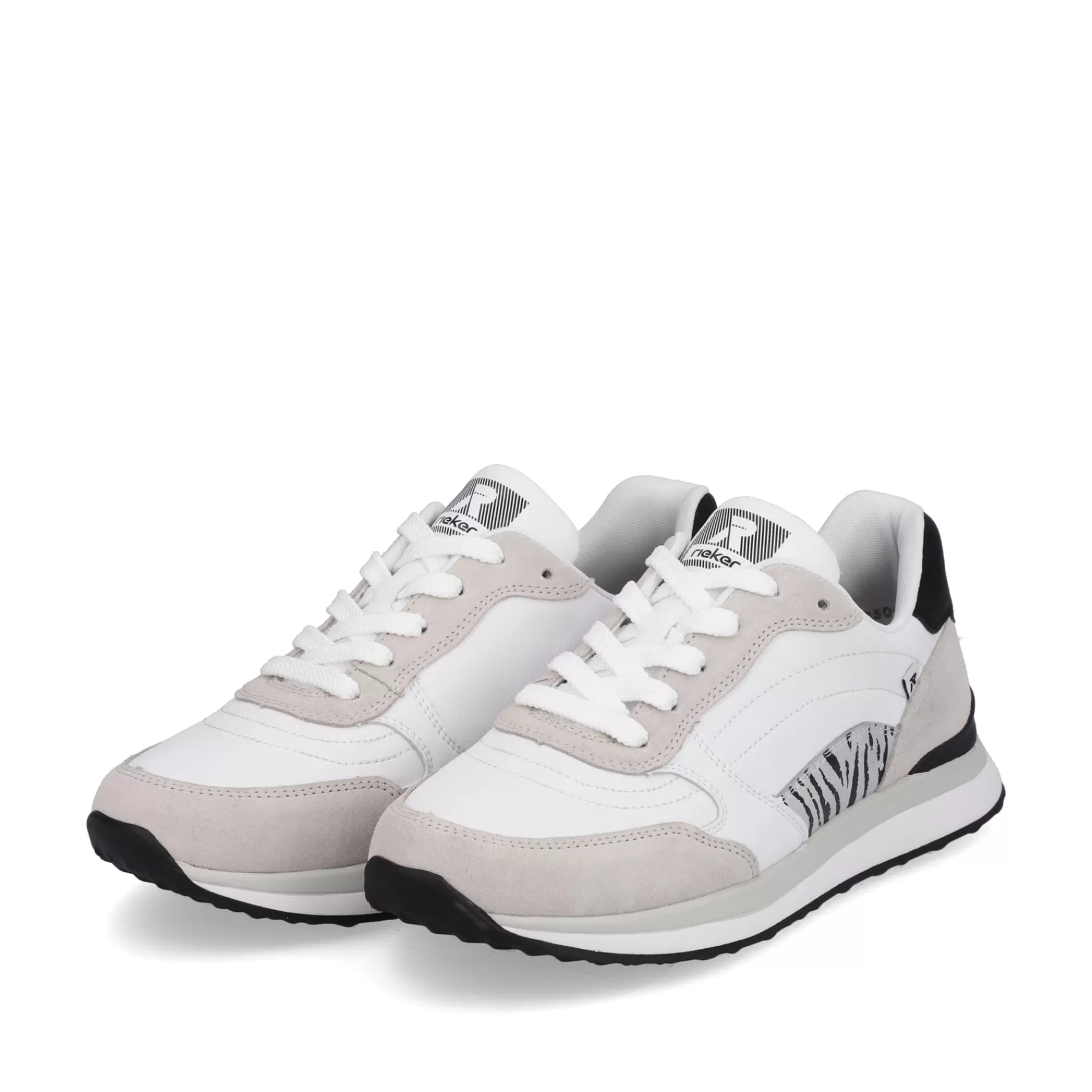 Discount Damskie Tenisowki Niskie Swan-White Arctic-Grey Zebra Damski Trampki