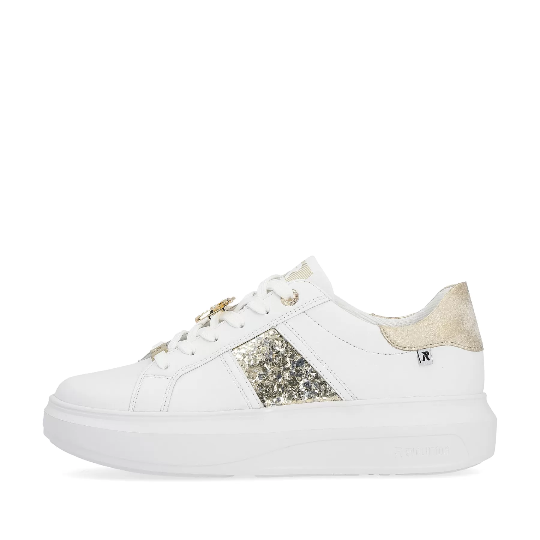 Sale Damskie Tenisowki Niskie Swan-White Gold Damski Trampki