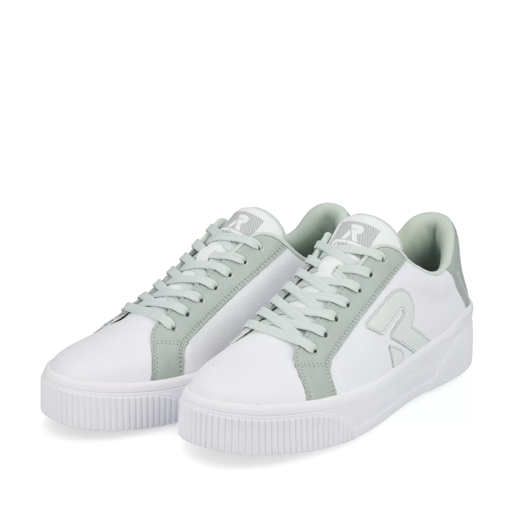 Online Damskie Tenisowki Niskie Swan-White Mint-Green Damski Kolorowe Style