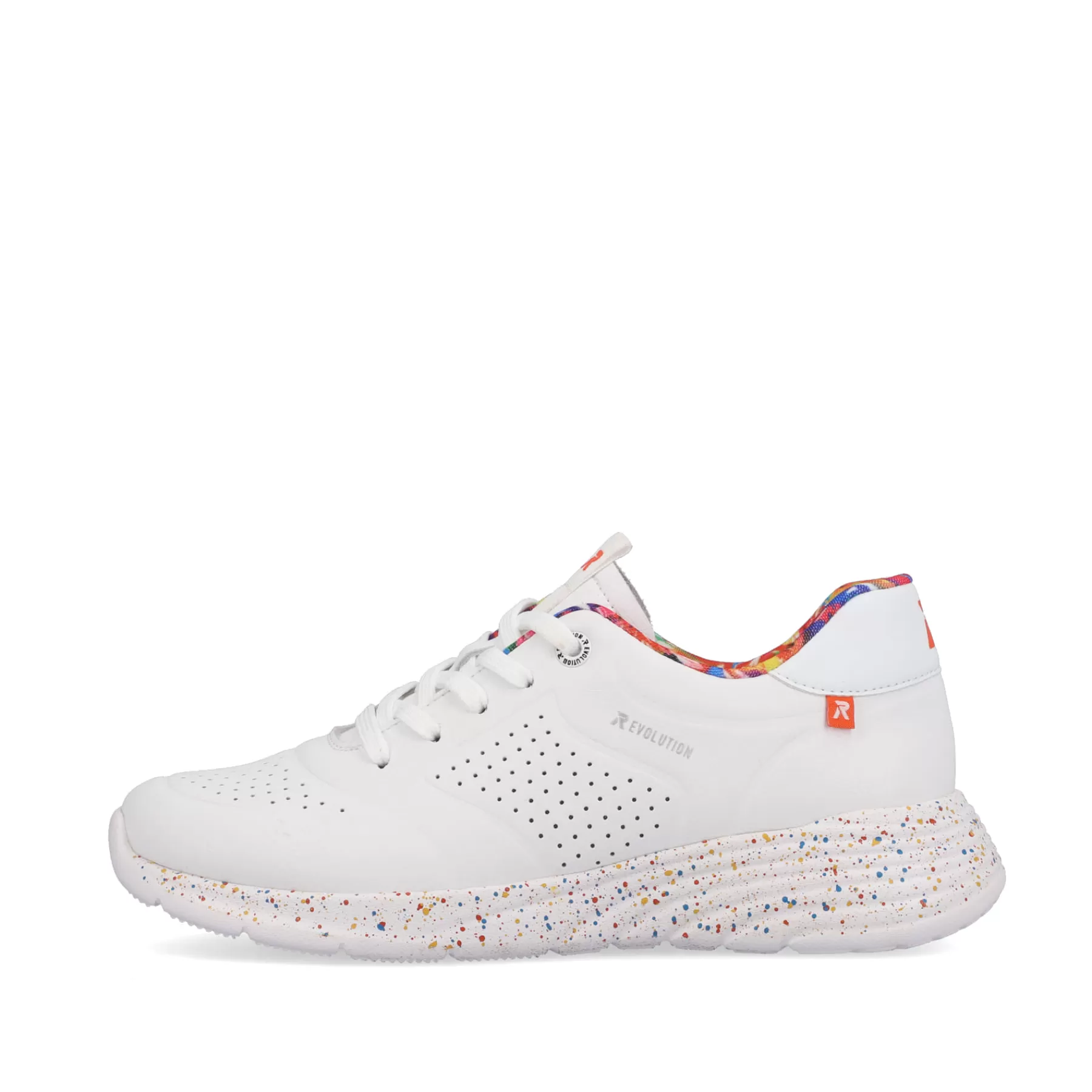 Fashion Damskie Tenisowki Niskie Swan-White Rainbow Damski Trampki