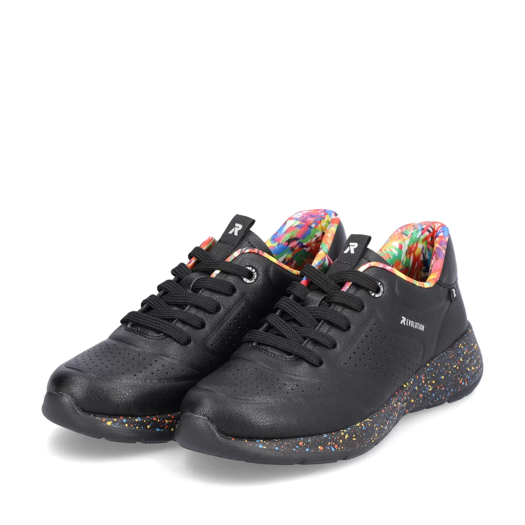 Clearance Damskie Tenisowki Niskie Urban-Black Rainbow Damski Trampki