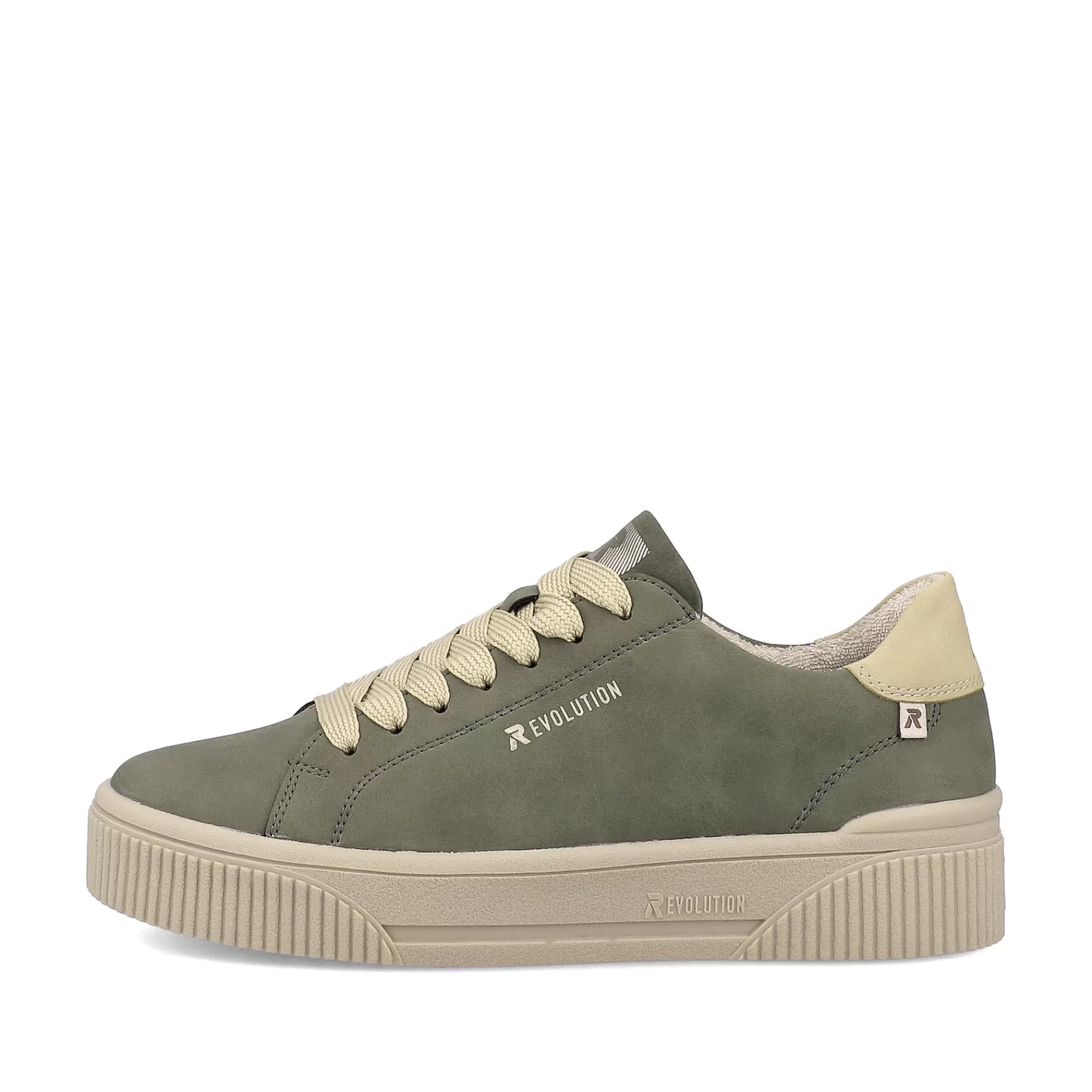 Outlet Damskie Tenisowki Niskie W Kolorze Khaki, Kremowo-Bezowym Damski Trampki