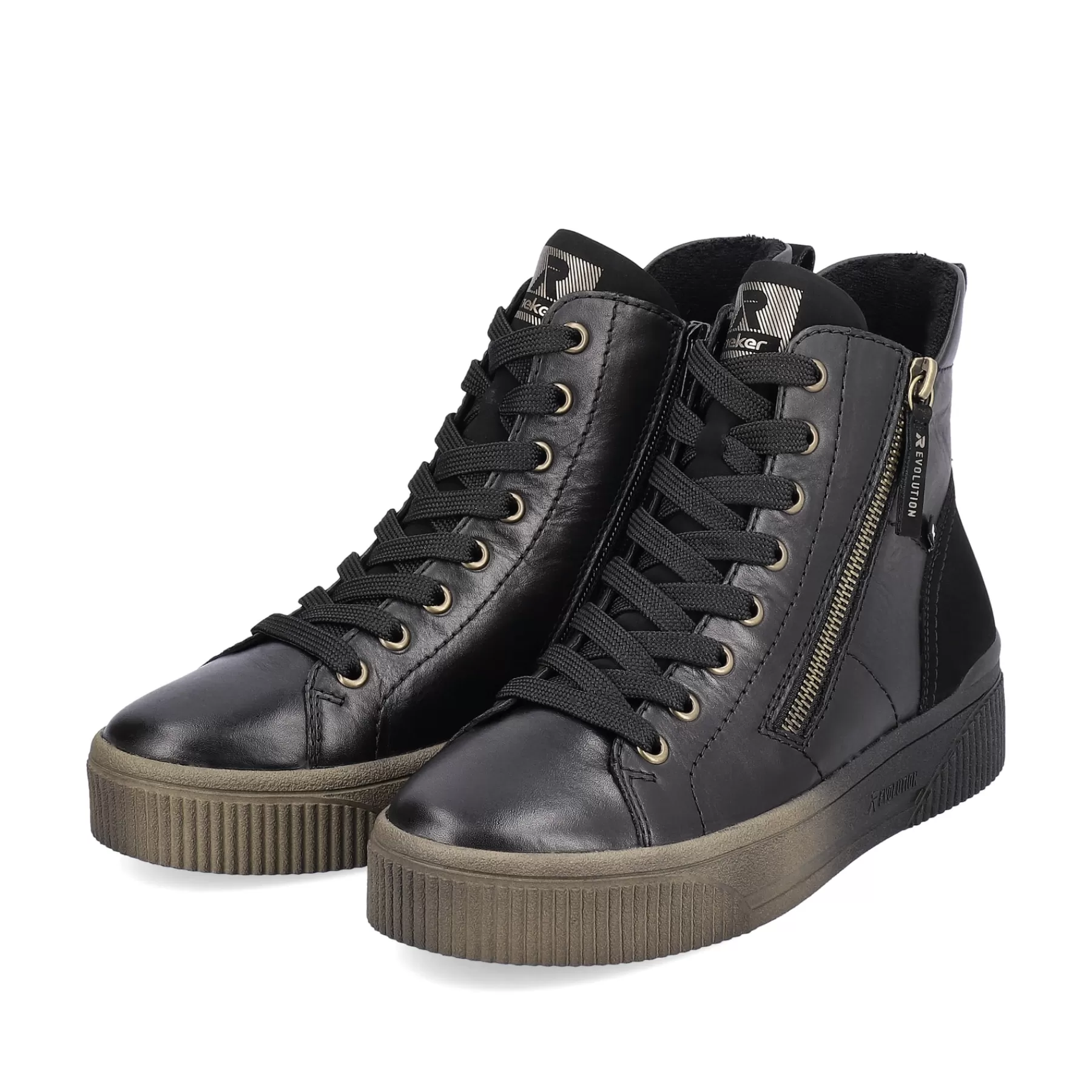 Cheap Damskie Tenisowki , Wysokie, Miejskie, Czarne Damski Trampki