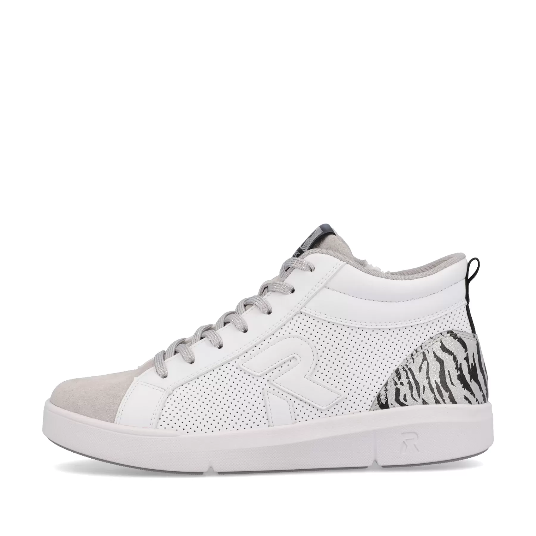 Shop Damskie Tenisowki Wysokie Swan-White Arctic-Grey Zebra Damski Trampki