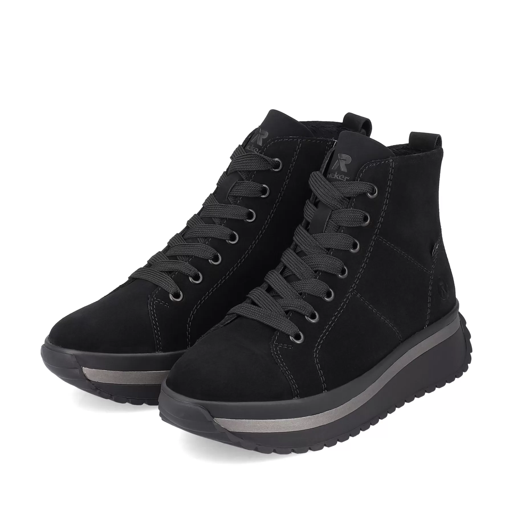 Shop Damskie Tenisowki , Wysokie, W Kolorze Glebokiej Czerni Damski Trampki