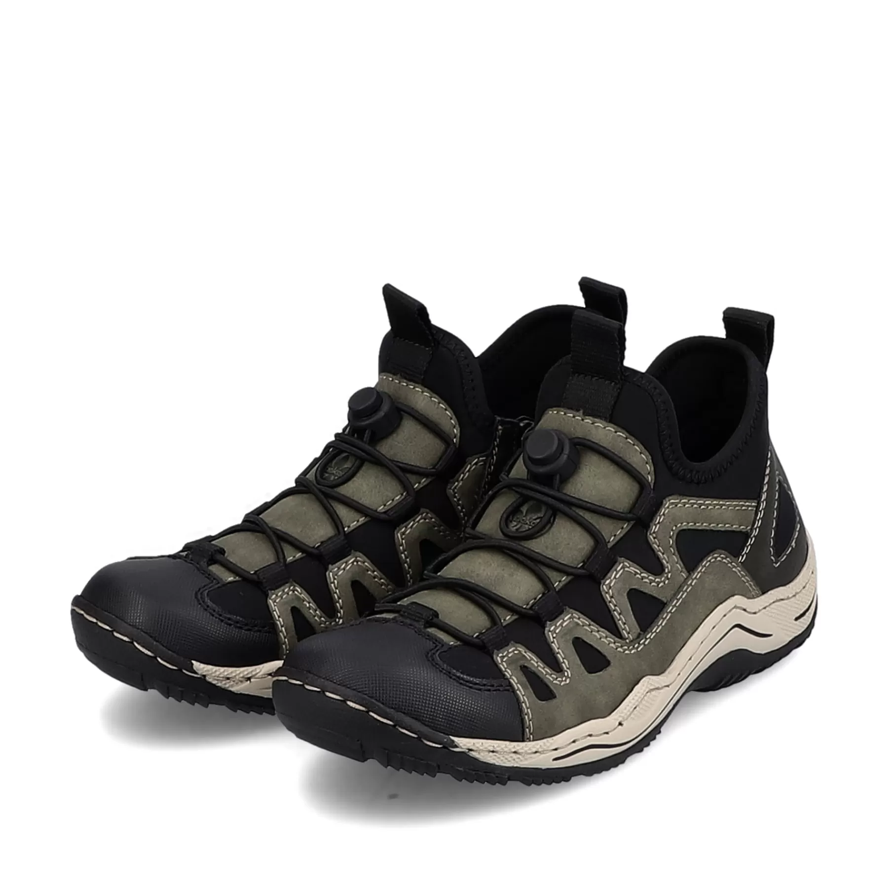 Clearance Kapcie Damskie Oliwkowo-Zielono-Czarne Damski Niskie Buty I Kapcie